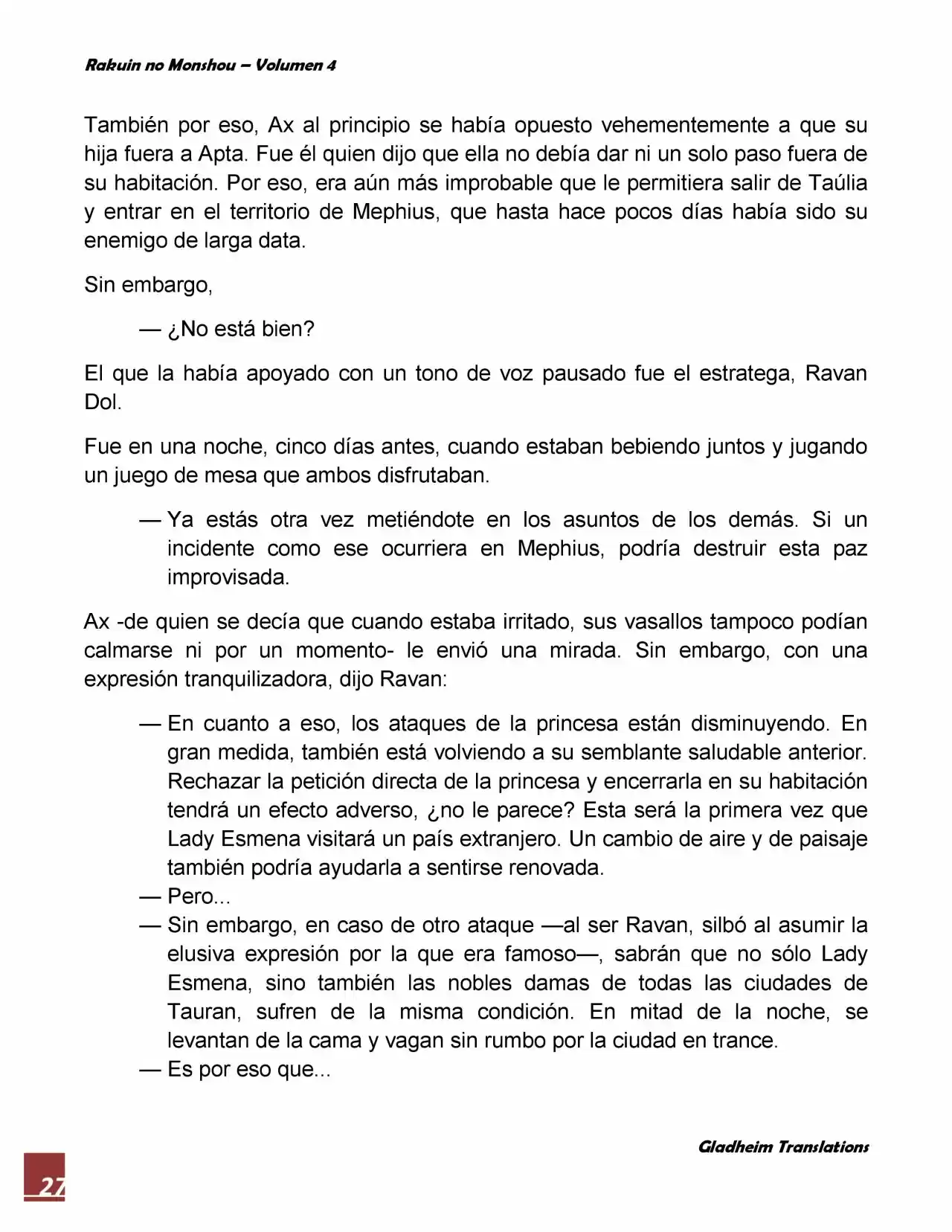 Rakuin No Monshou (Novela) - Capítulo 25 - Página 27 - LectorTMOo