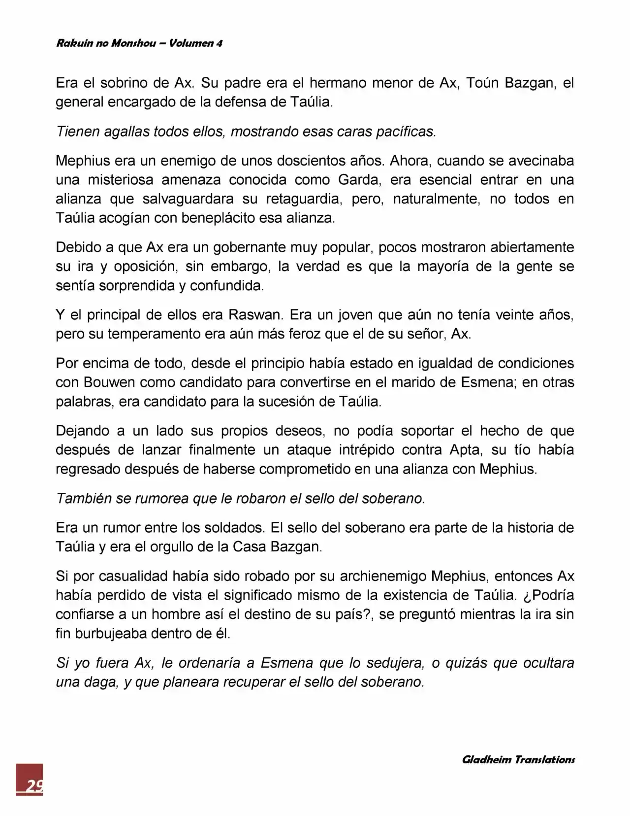 Rakuin No Monshou (Novela) - Capítulo 25 - Página 29 - LectorTMOo
