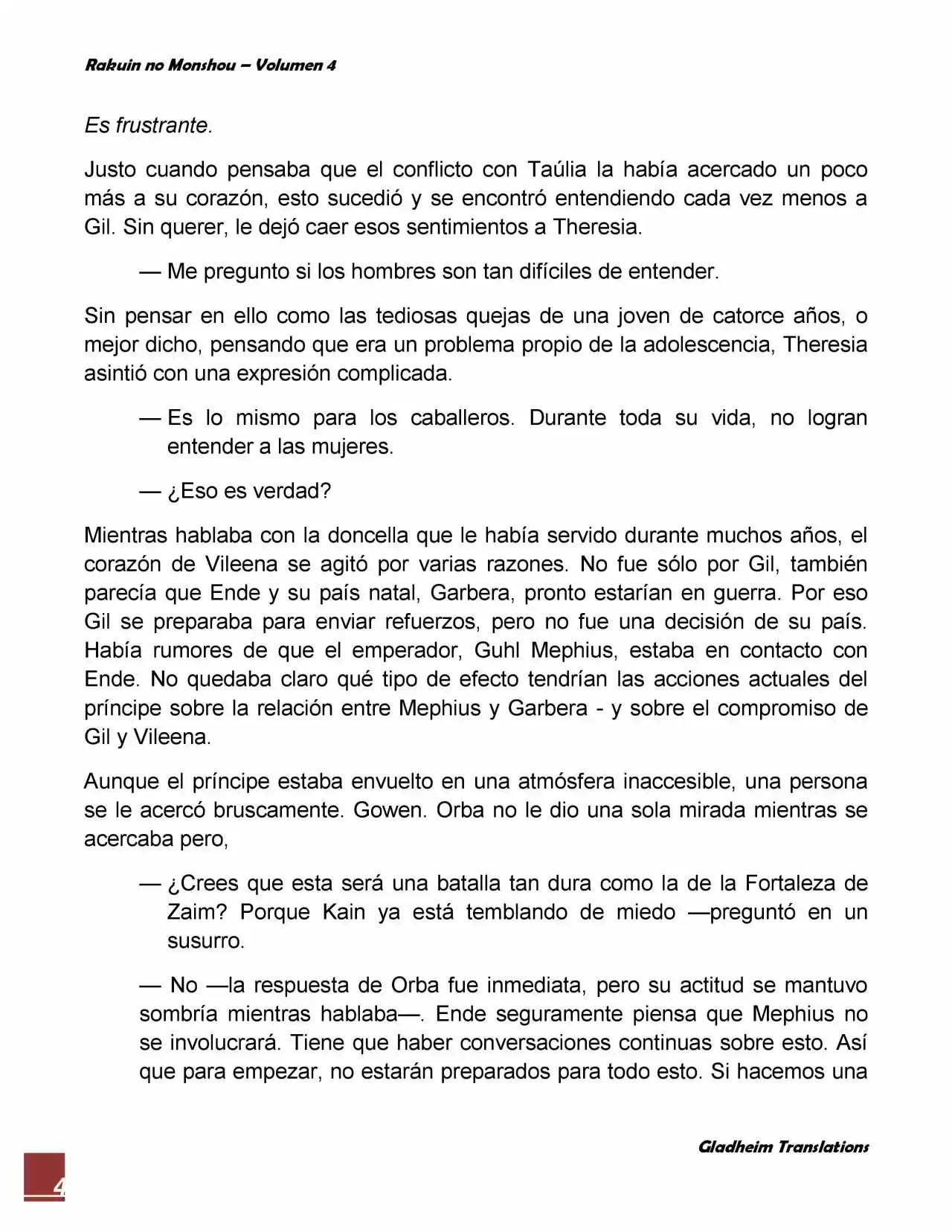 Rakuin No Monshou (Novela) - Capítulo 26 - Página 4 - LectorTMOo