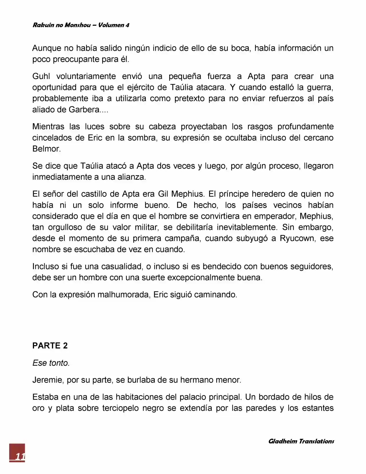 Rakuin No Monshou (Novela) - Capítulo 27 - Página 11 - LectorTMOo