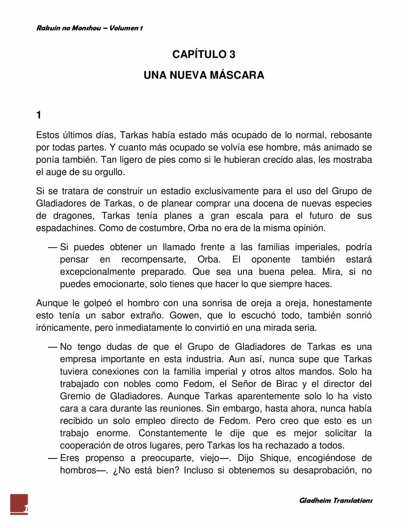 Rakuin No Monshou (Novela) - Capítulo 3 - Página 1 - LectorTMOo