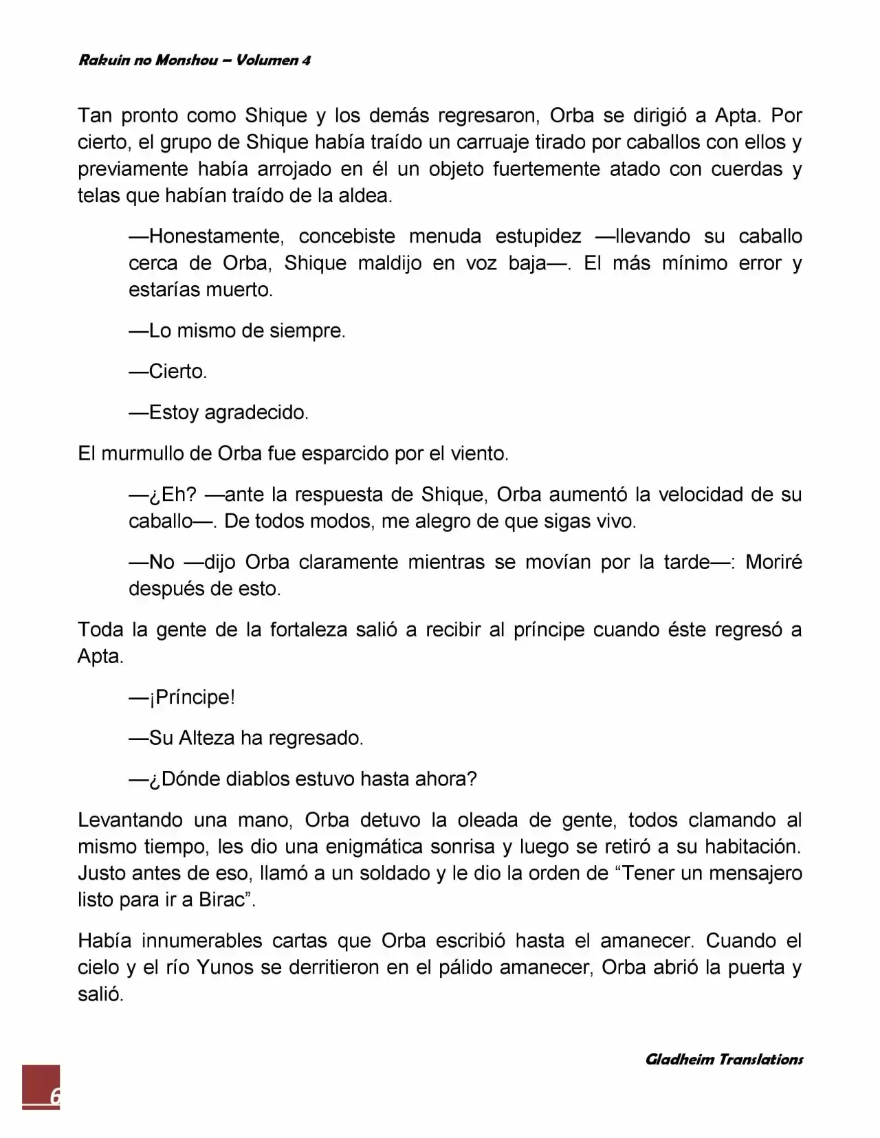 Rakuin No Monshou (Novela) - Capítulo 30 - Página 6 - LectorTMOo