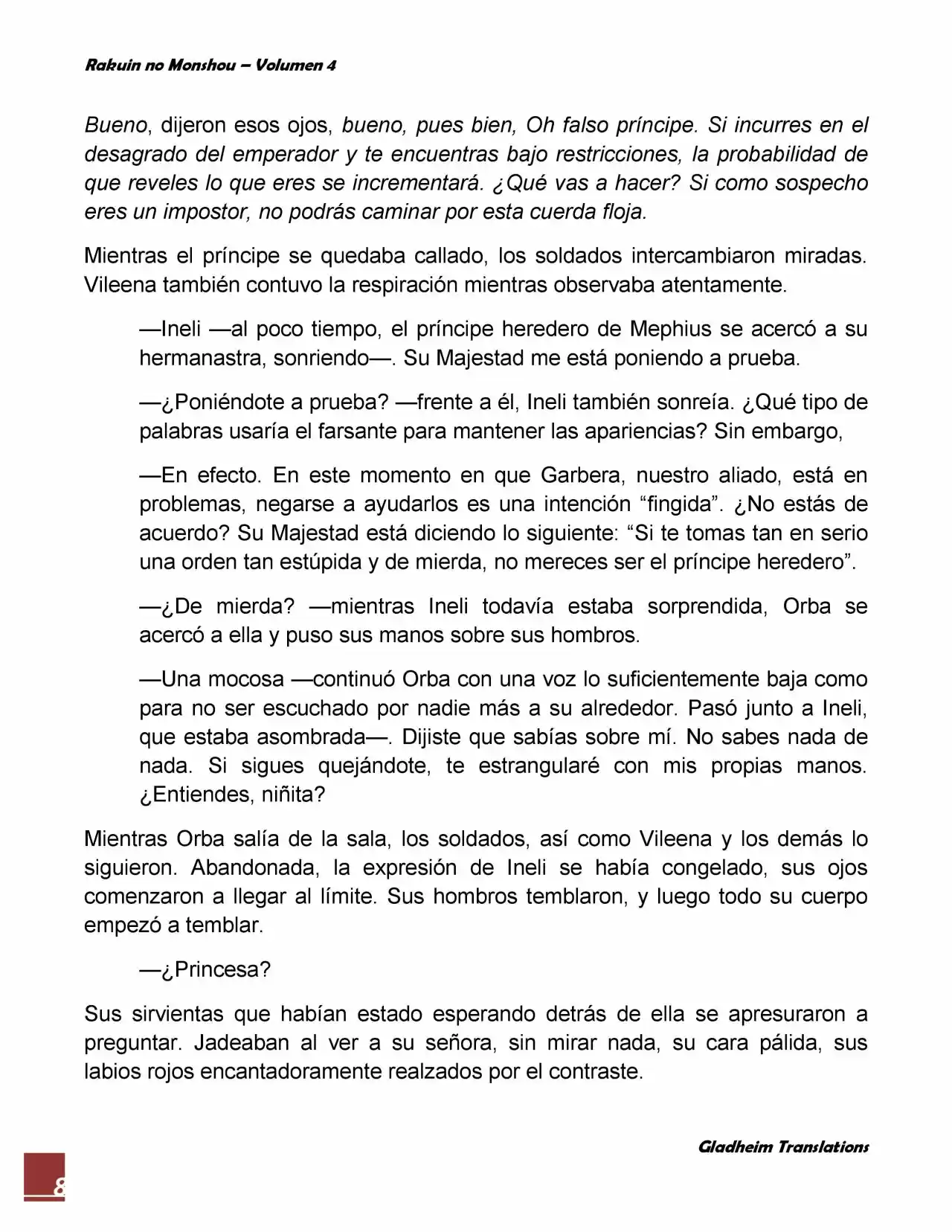 Rakuin No Monshou (Novela) - Capítulo 30 - Página 8 - LectorTMOo