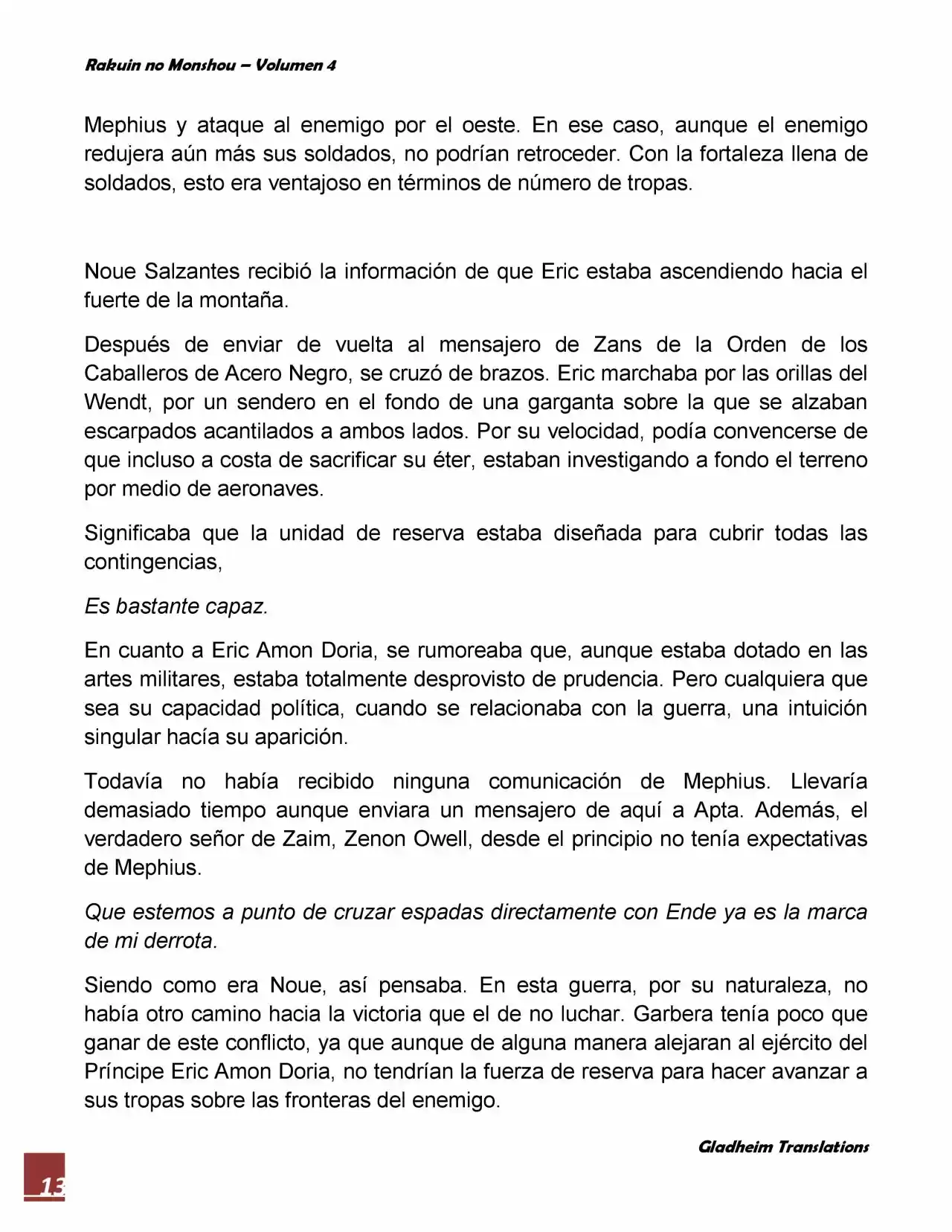 Rakuin No Monshou (Novela) - Capítulo 30 - Página 13 - LectorTMOo