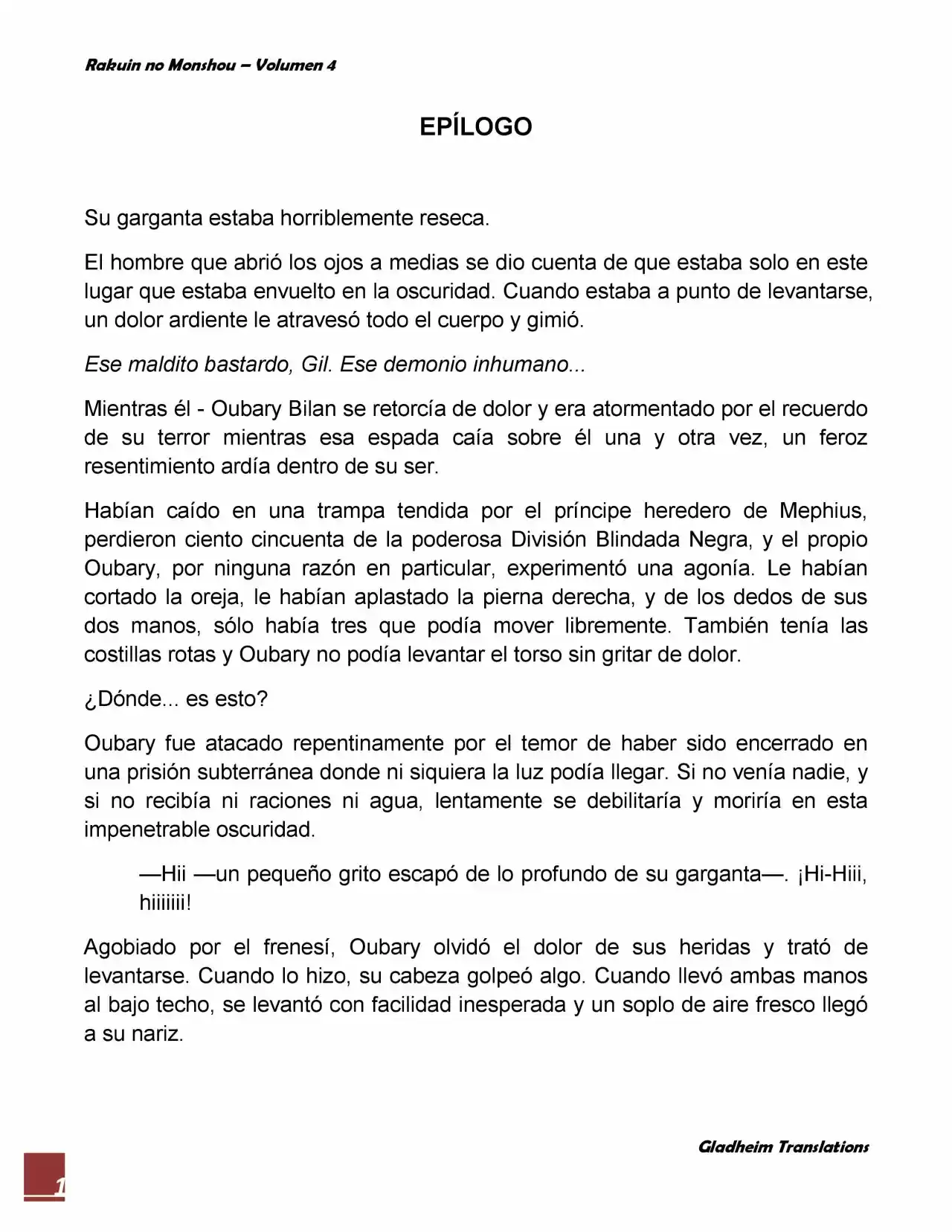 Rakuin No Monshou (Novela) - Capítulo 32 - Página 1 - LectorTMOo