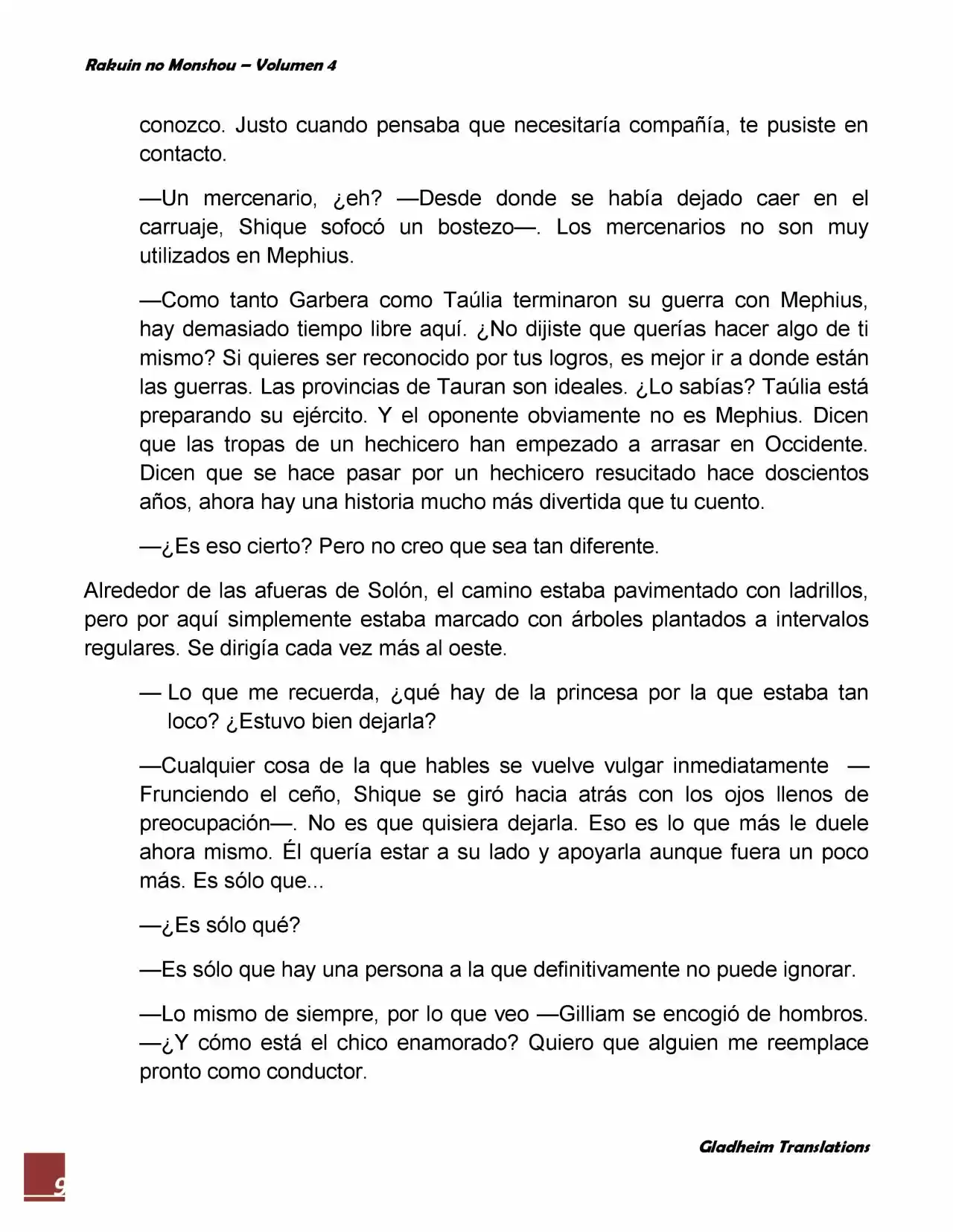 Rakuin No Monshou (Novela) - Capítulo 32 - Página 9 - LectorTMOo