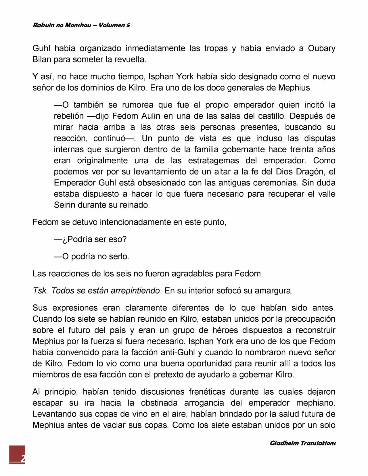 Rakuin No Monshou (Novela) - Capítulo 34 - Página 2 - LectorTMOo