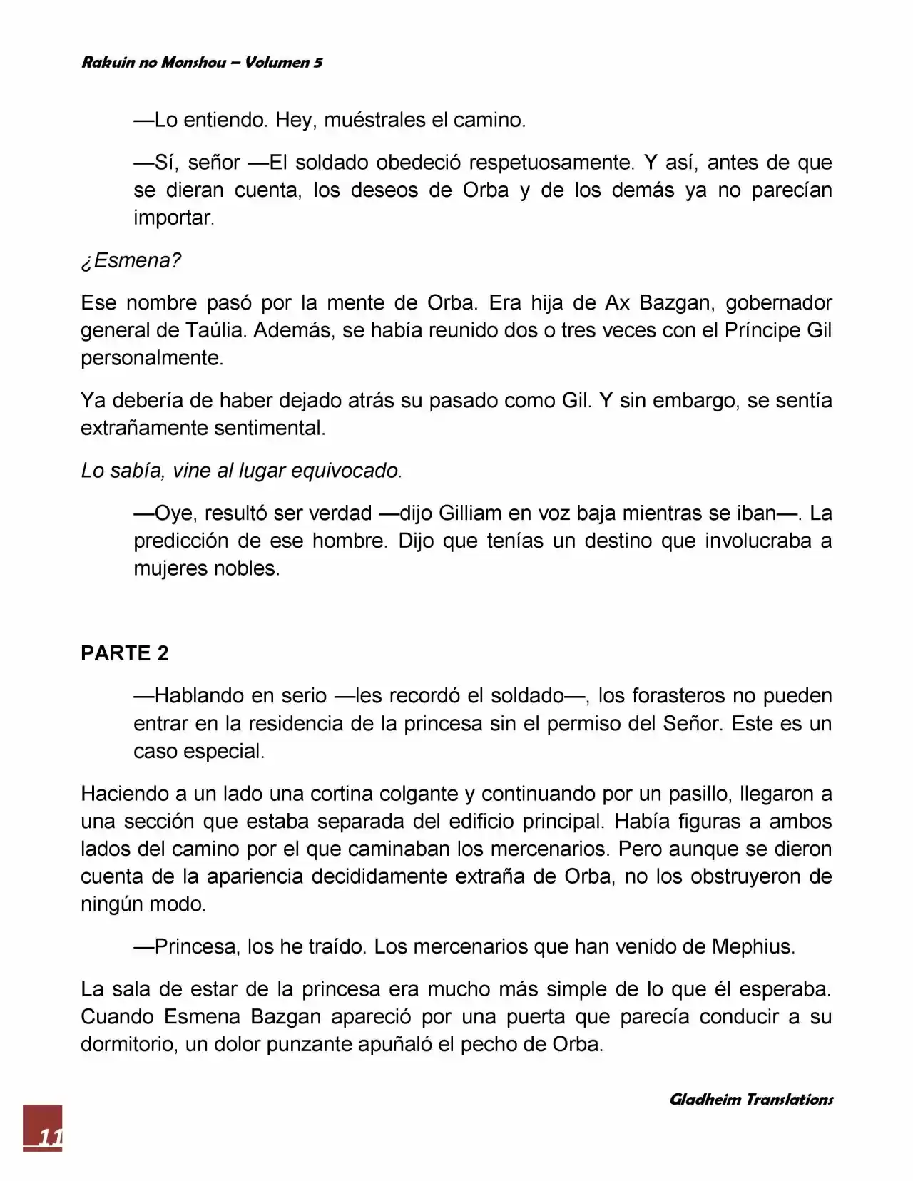 Rakuin No Monshou (Novela) - Capítulo 35 - Página 11 - LectorTMOo