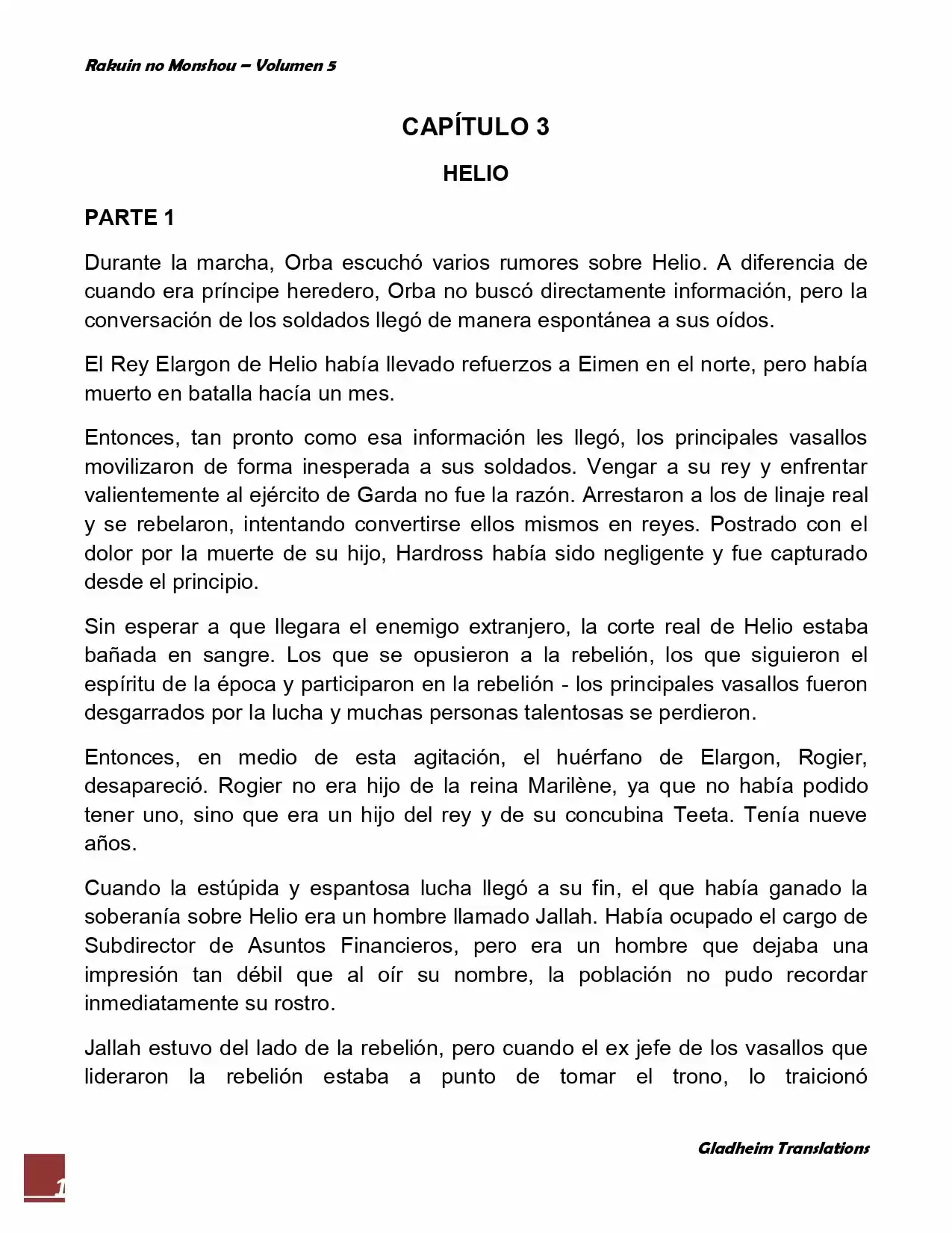 Rakuin No Monshou (Novela) - Capítulo 36 - Página 1 - LectorTMOo