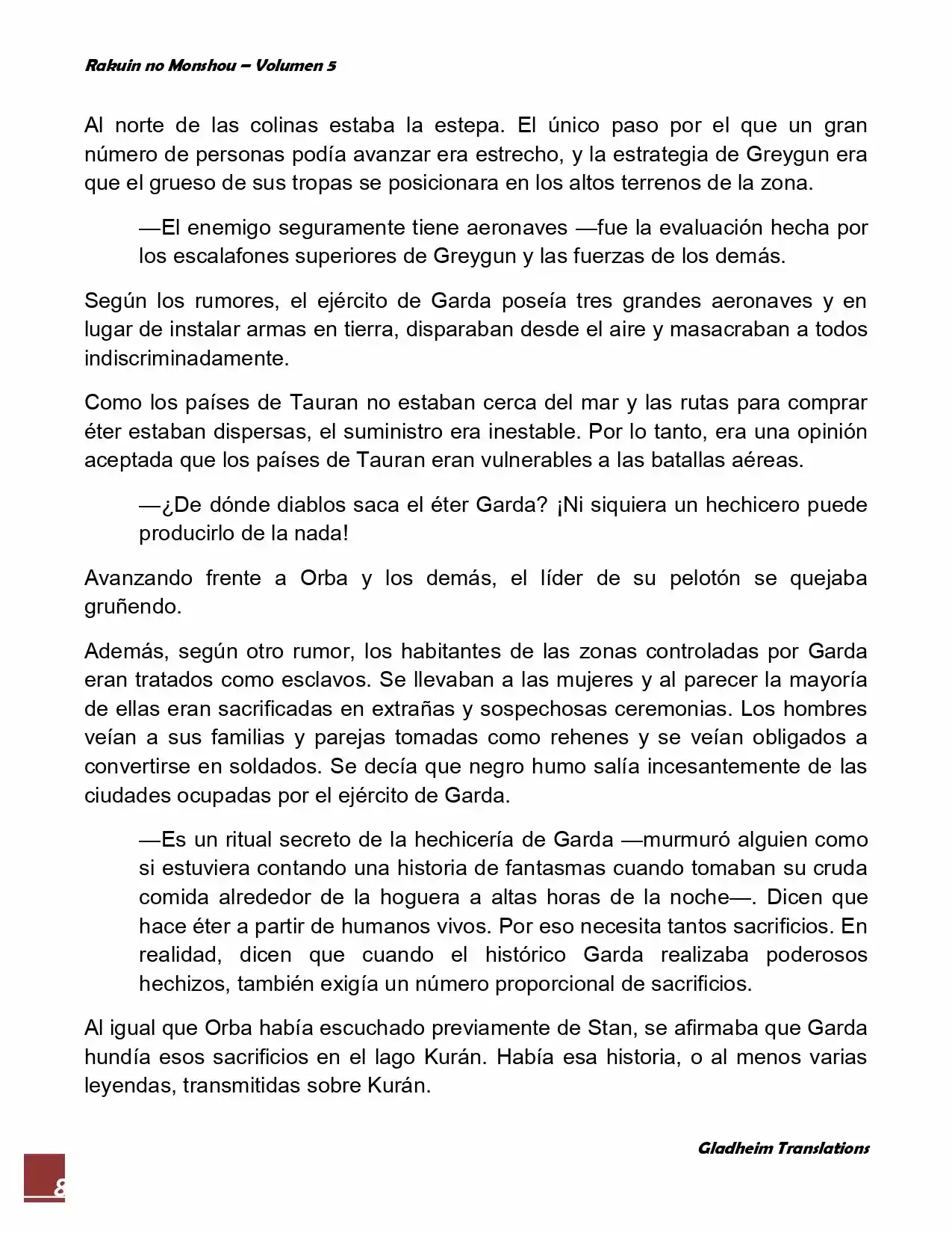 Rakuin No Monshou (Novela) - Capítulo 37 - Página 8 - LectorTMOo