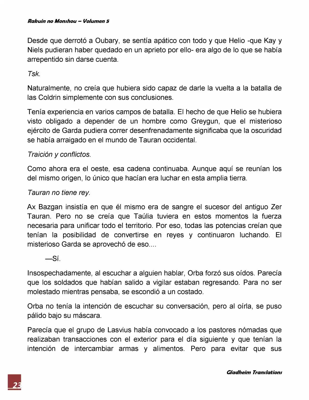 Rakuin No Monshou (Novela) - Capítulo 38 - Página 23 - LectorTMOo