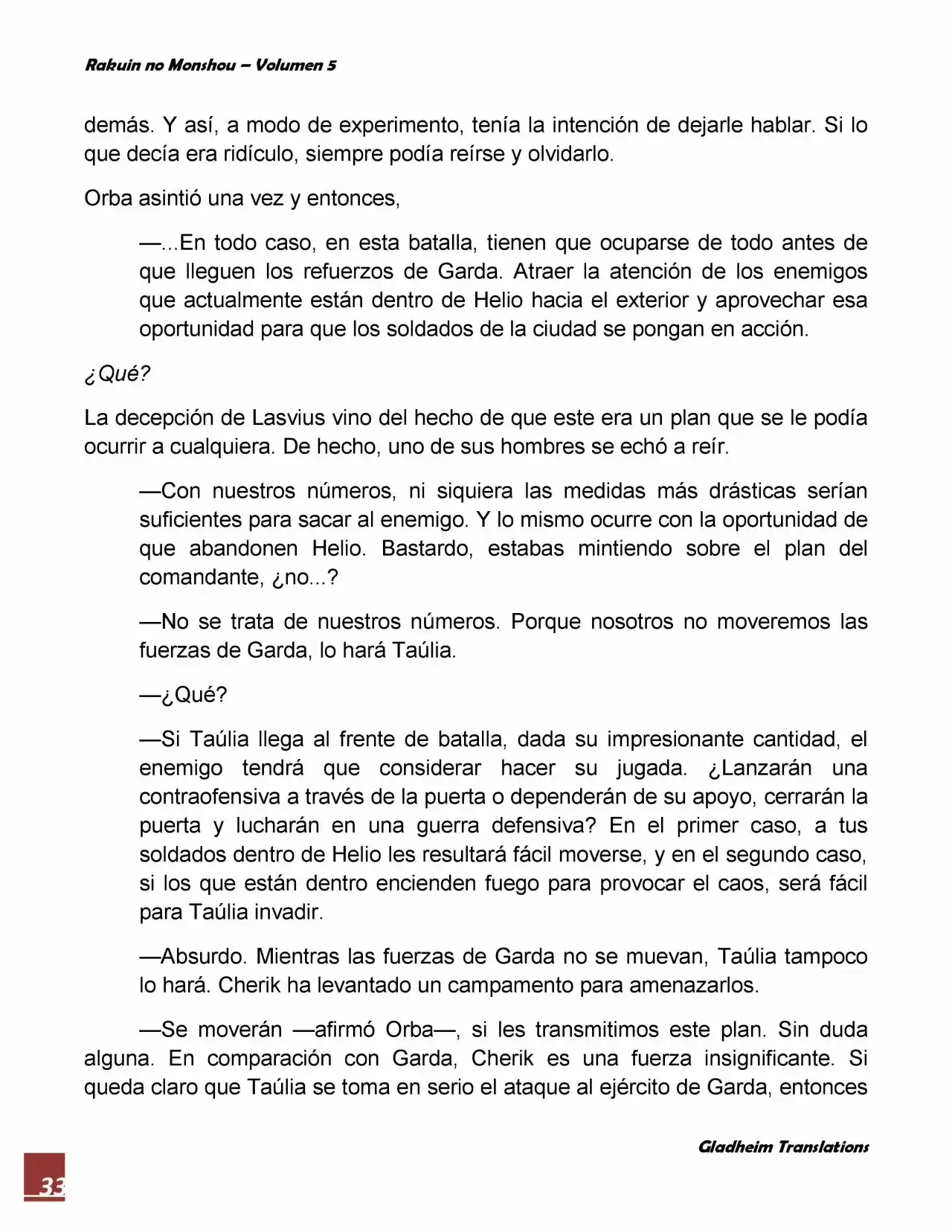 Rakuin No Monshou (Novela) - Capítulo 38 - Página 33 - LectorTMOo
