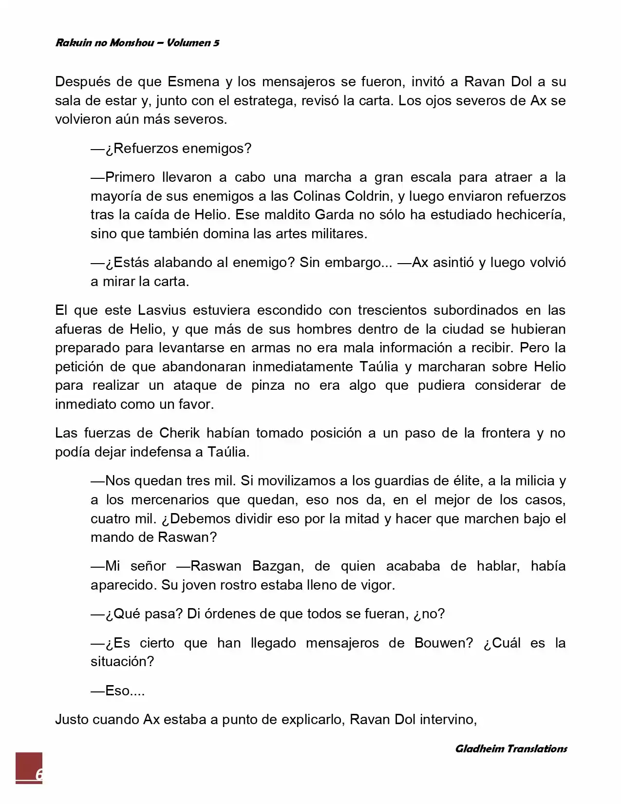 Rakuin No Monshou (Novela) - Capítulo 39 - Página 6 - LectorTMOo