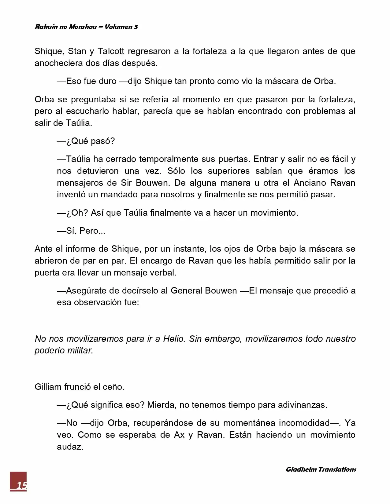 Rakuin No Monshou (Novela) - Capítulo 39 - Página 15 - LectorTMOo