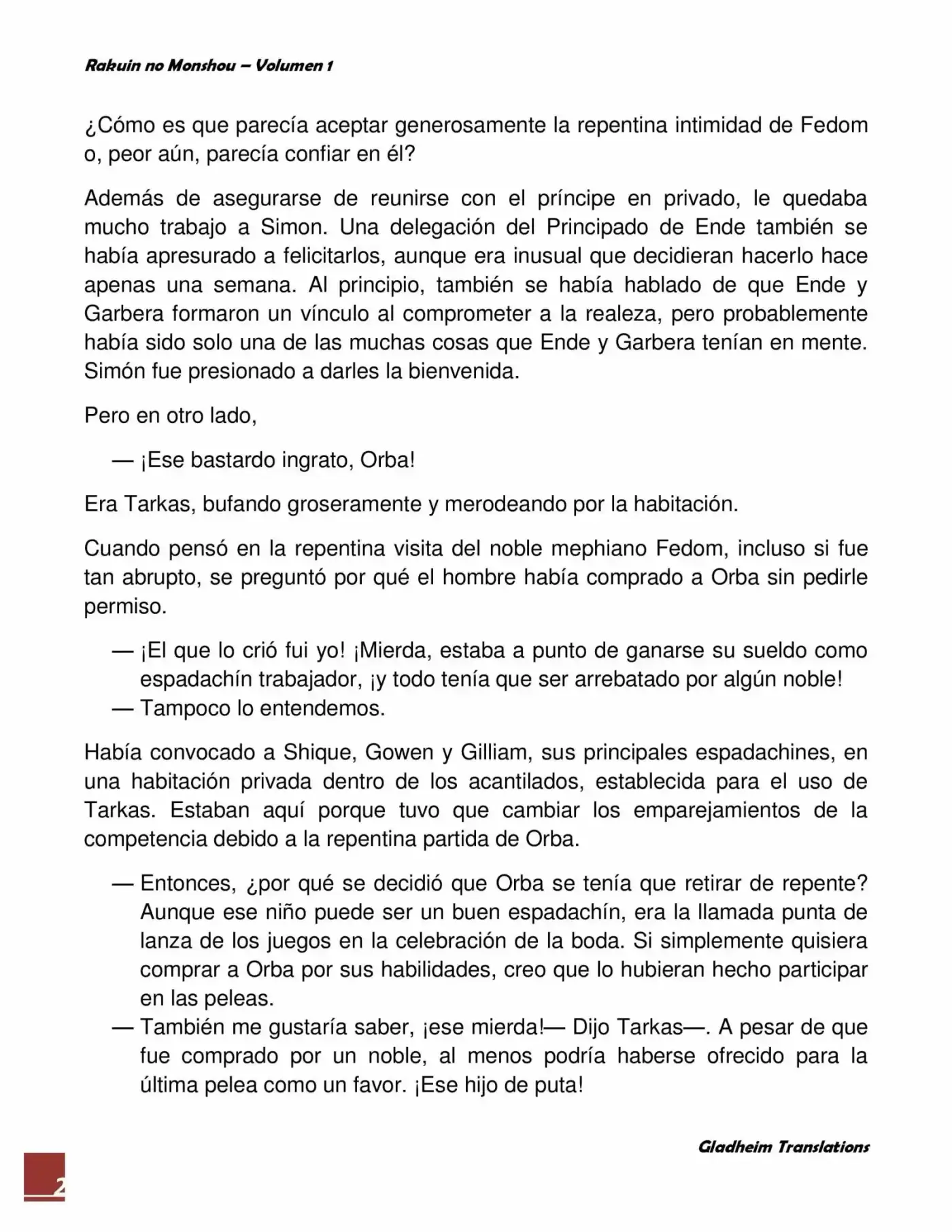 Rakuin No Monshou (Novela) - Capítulo 4 - Página 2 - LectorTMOo
