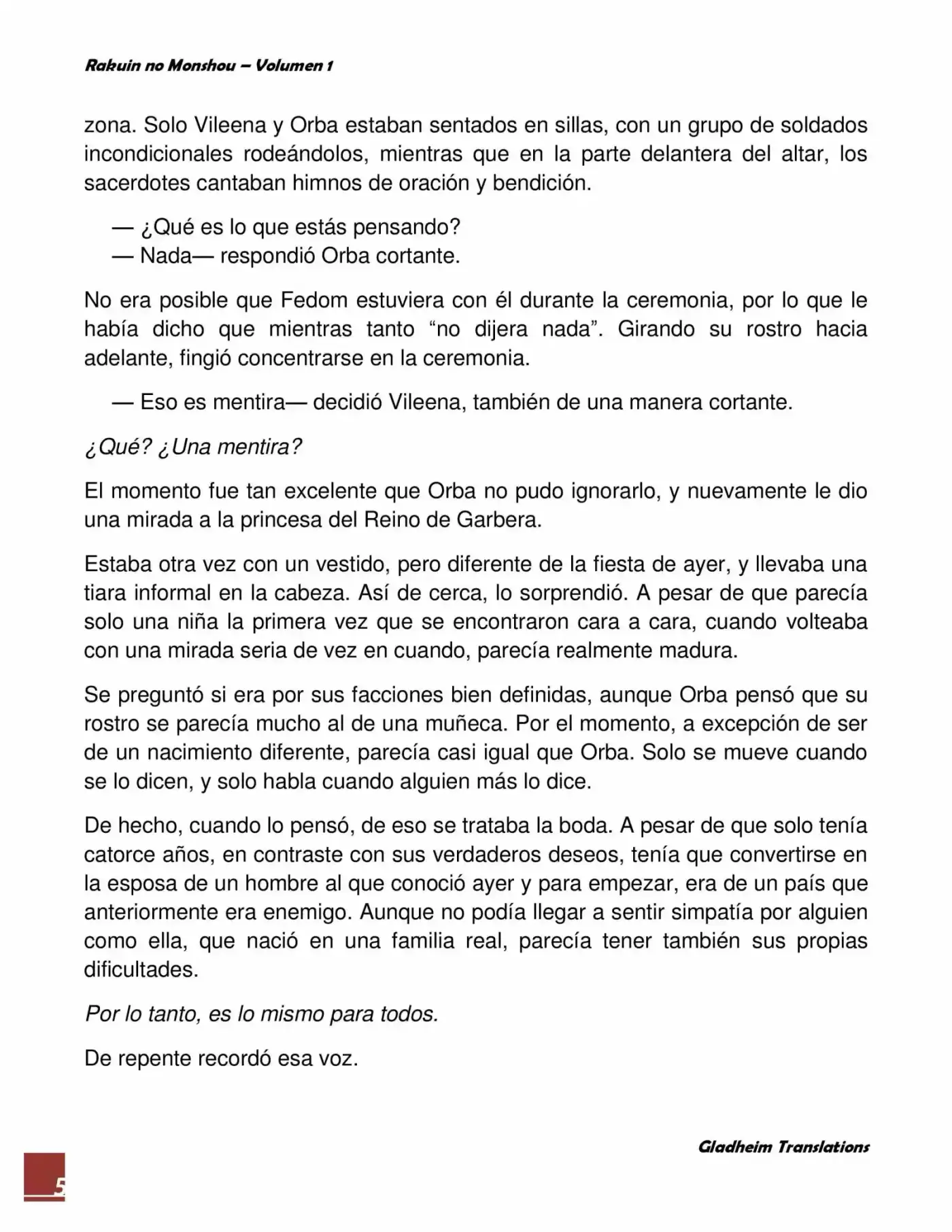 Rakuin No Monshou (Novela) - Capítulo 4 - Página 5 - LectorTMOo