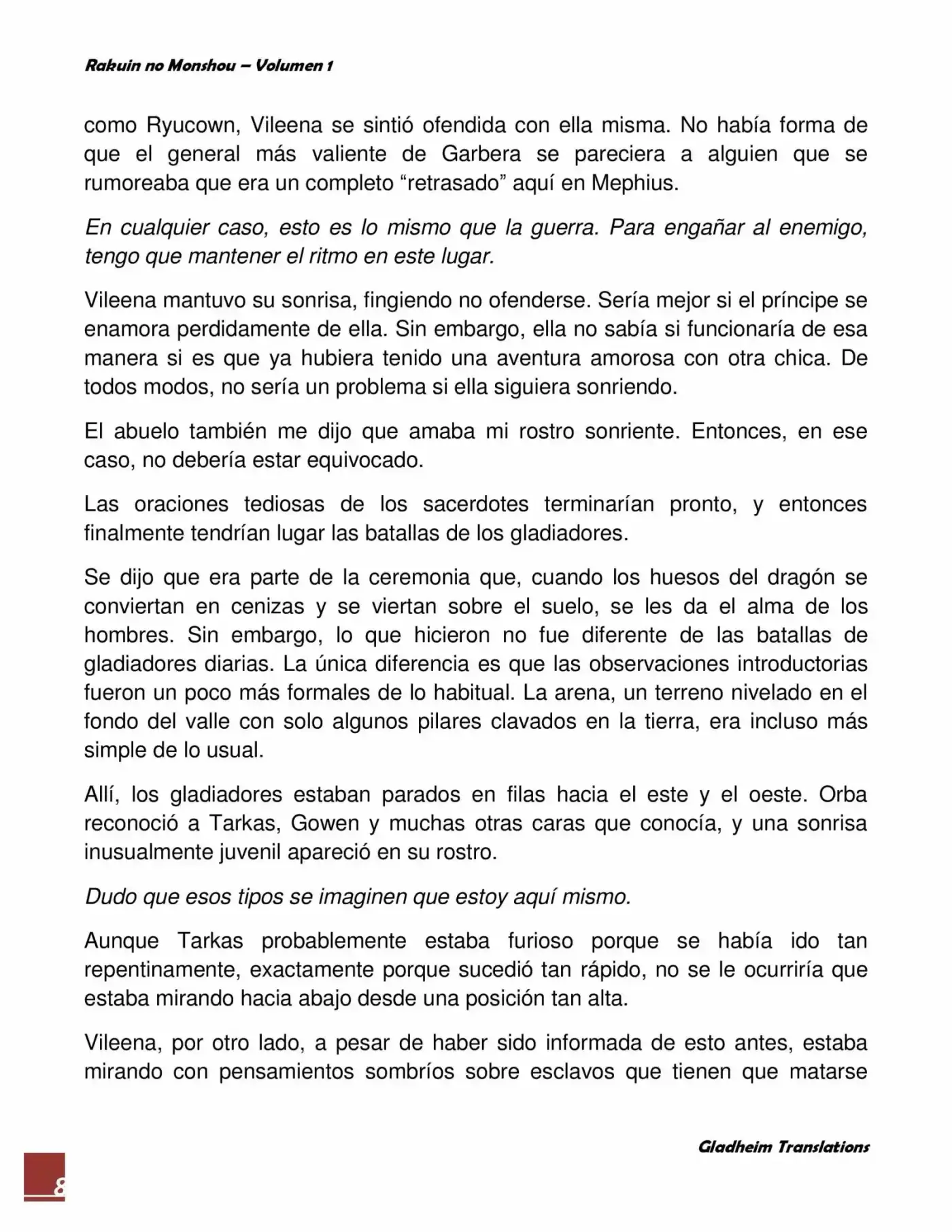 Rakuin No Monshou (Novela) - Capítulo 4 - Página 8 - LectorTMOo