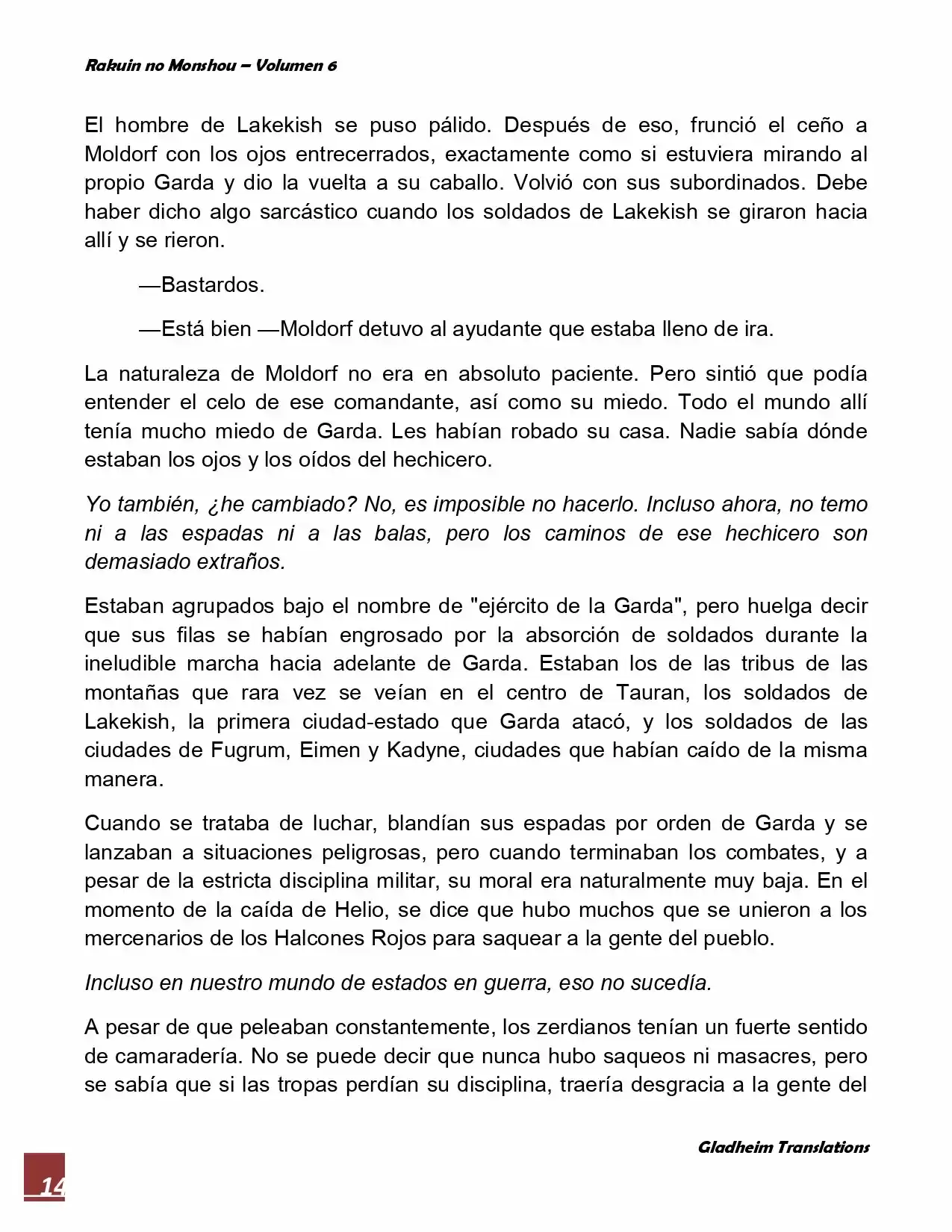 Rakuin No Monshou (Novela) - Capítulo 42 - Página 14 - LectorTMOo