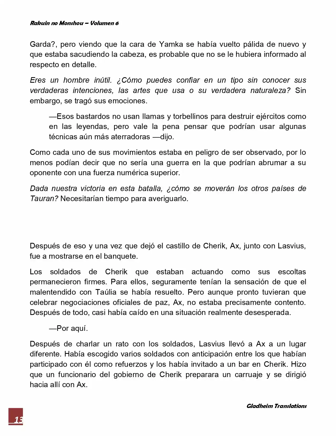 Rakuin No Monshou (Novela) - Capítulo 43 - Página 13 - LectorTMOo