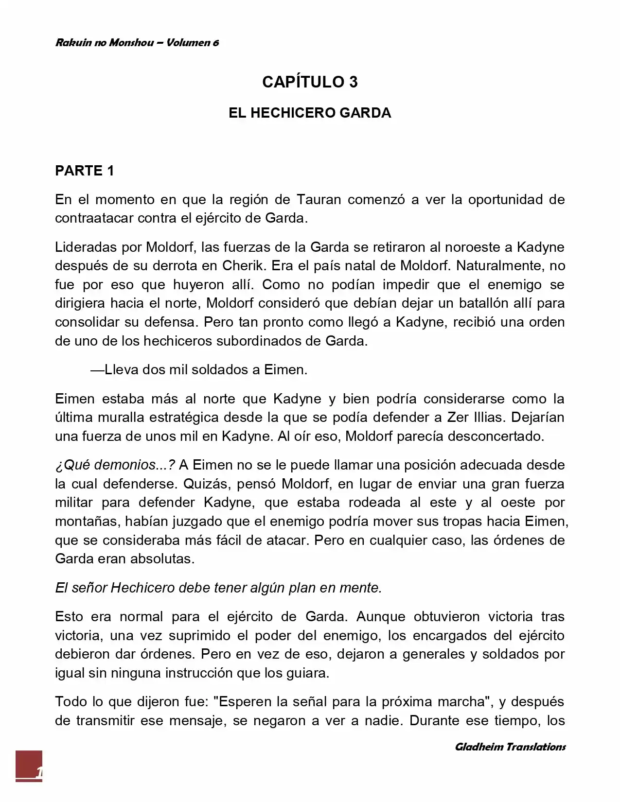 Rakuin No Monshou (Novela) - Capítulo 44 - Página 1 - LectorTMOo