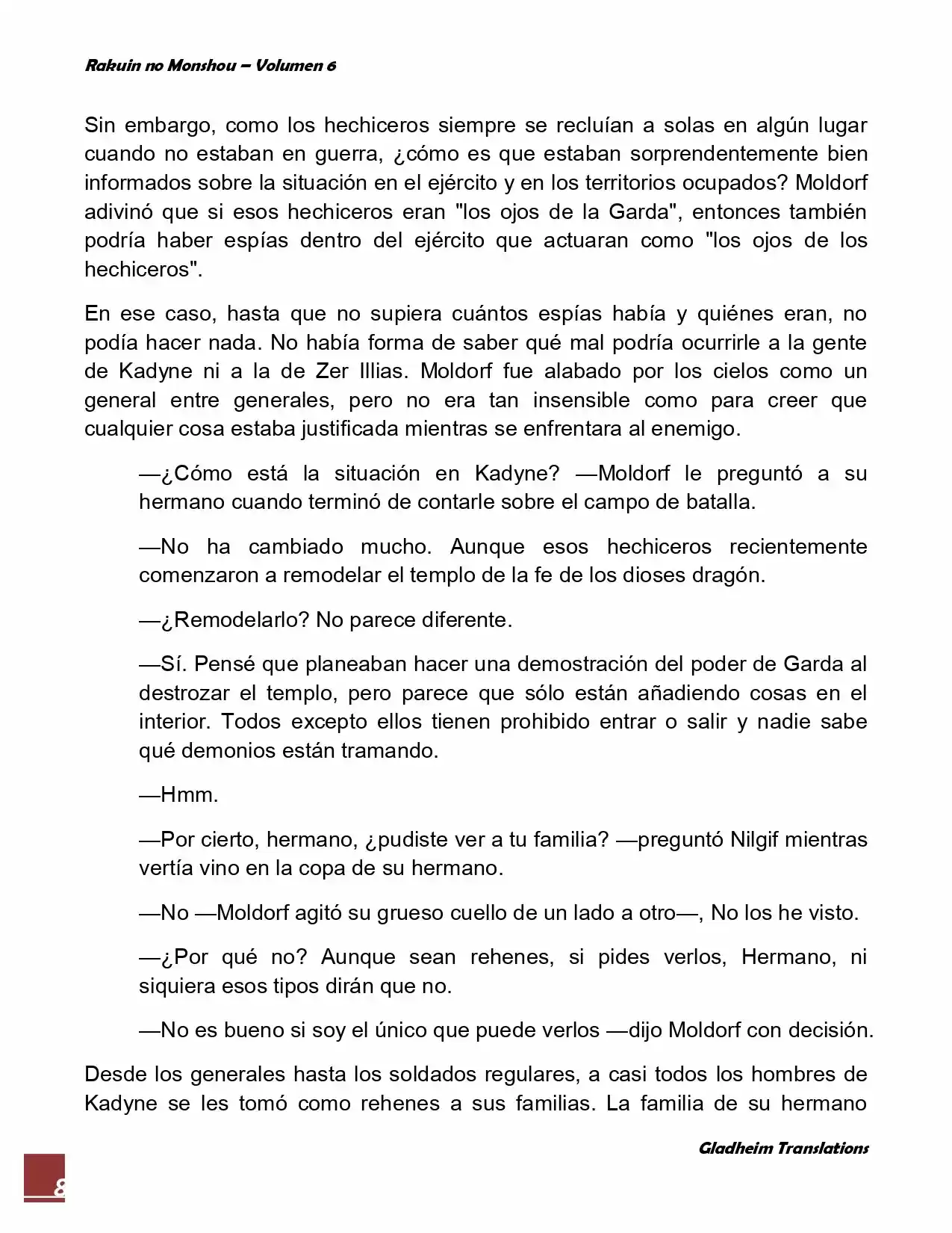 Rakuin No Monshou (Novela) - Capítulo 44 - Página 8 - LectorTMOo