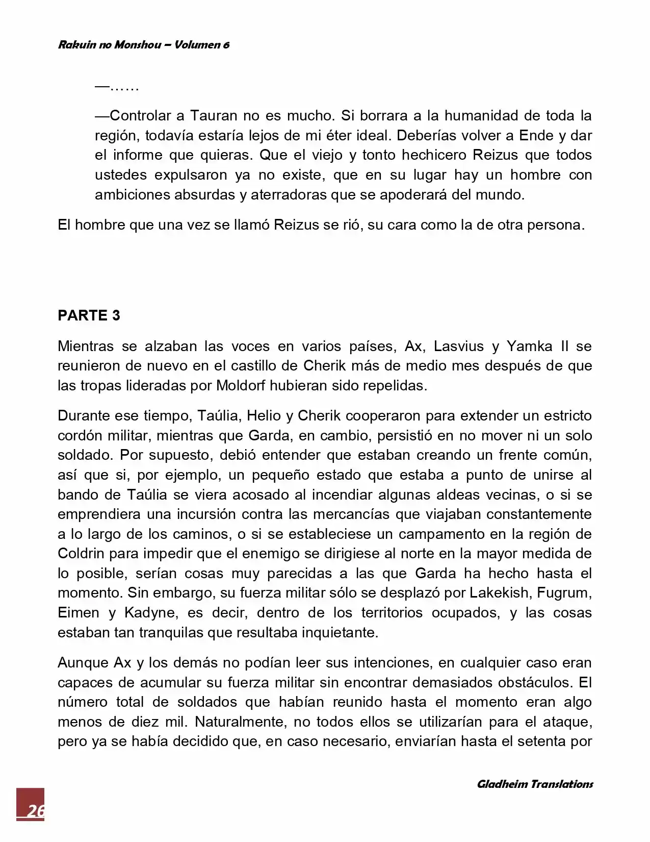 Rakuin No Monshou (Novela) - Capítulo 44 - Página 26 - LectorTMOo