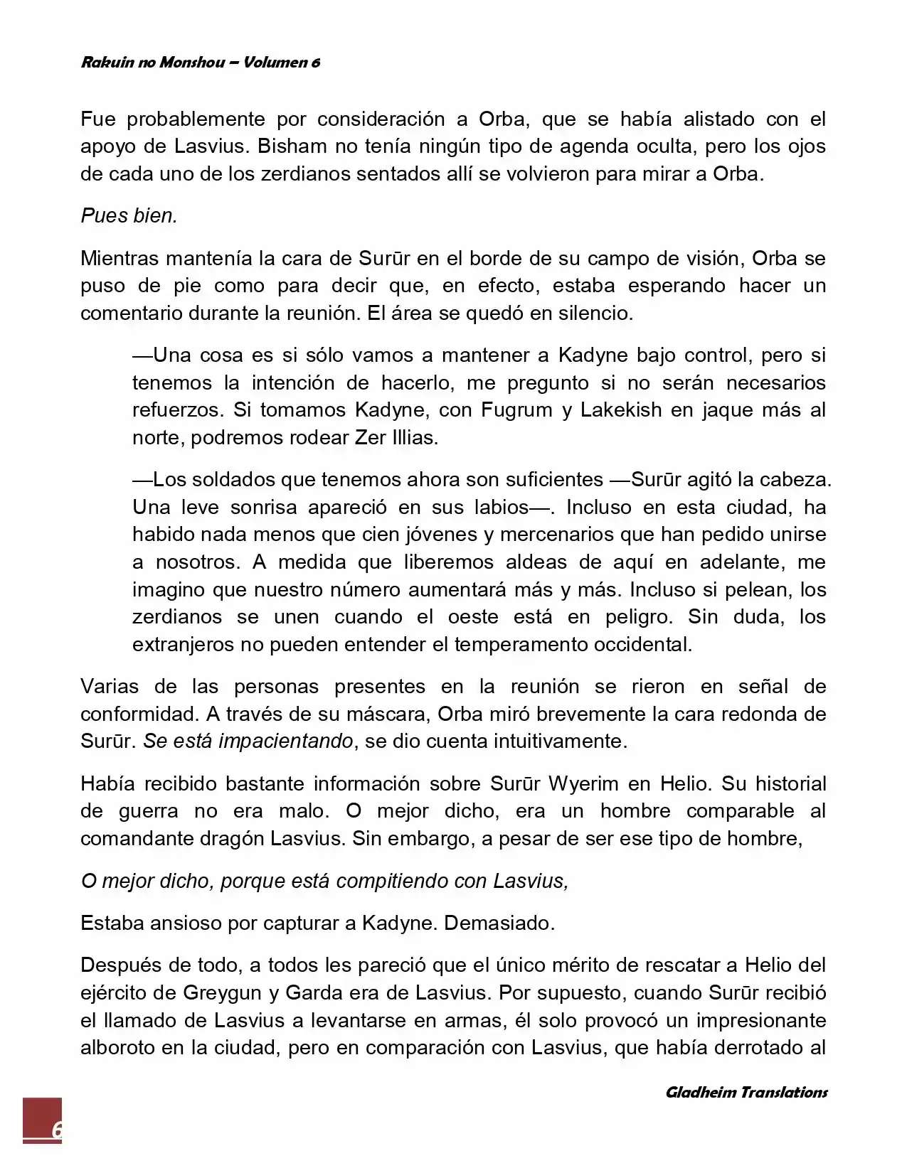 Rakuin No Monshou (Novela) - Capítulo 45 - Página 6 - LectorTMOo