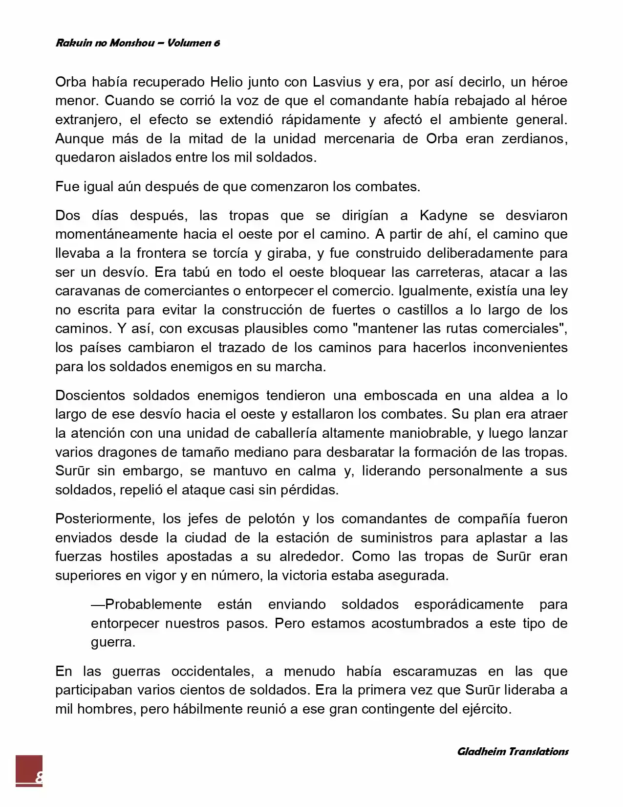 Rakuin No Monshou (Novela) - Capítulo 45 - Página 8 - LectorTMOo
