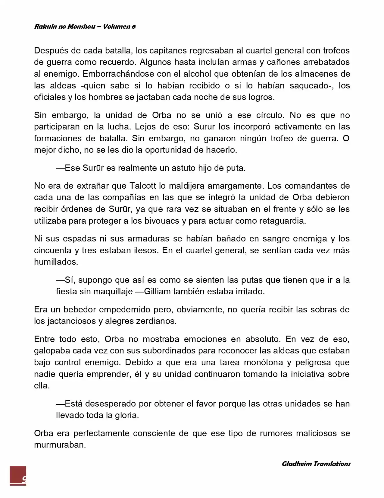 Rakuin No Monshou (Novela) - Capítulo 45 - Página 9 - LectorTMOo