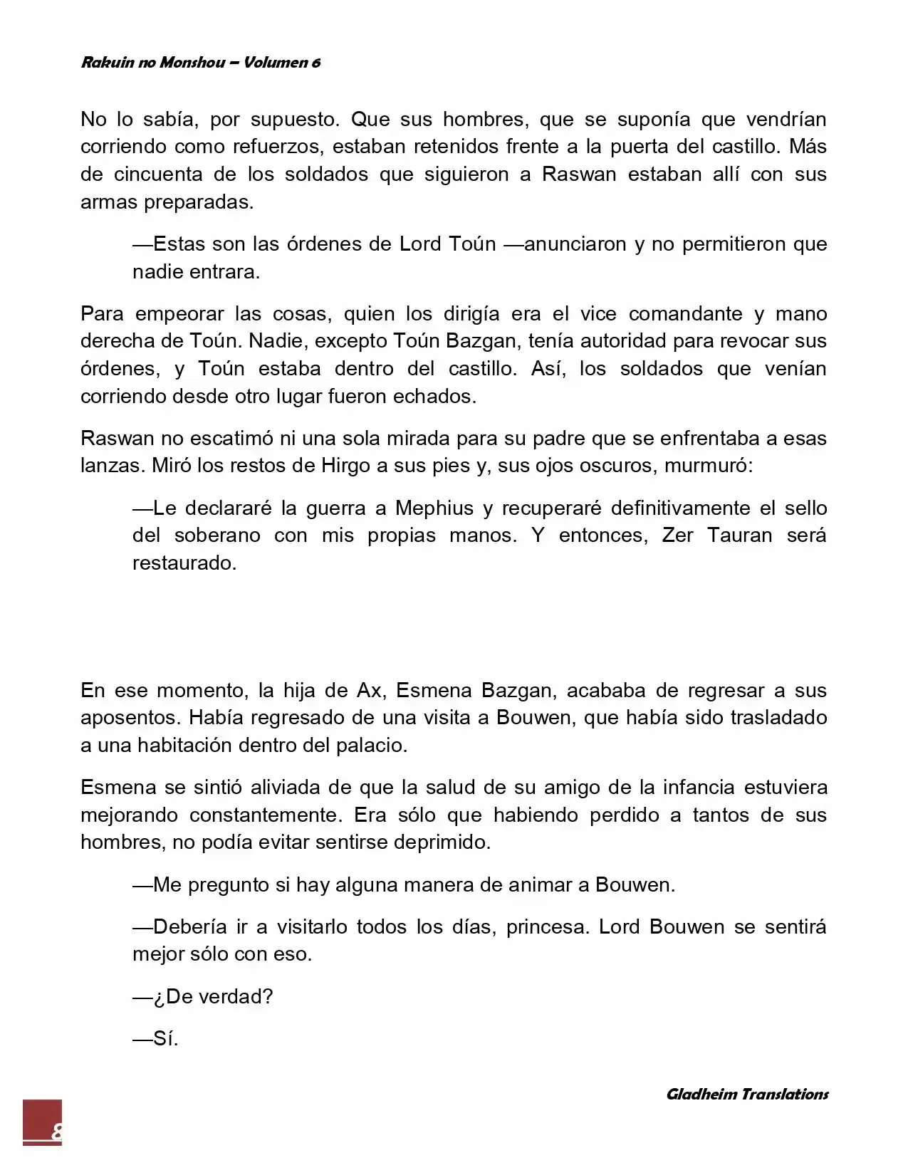 Rakuin No Monshou (Novela) - Capítulo 46 - Página 8 - LectorTMOo