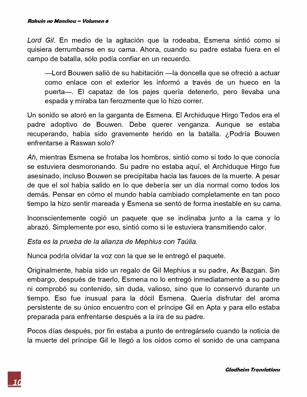 Rakuin No Monshou (Novela) - Capítulo 46 - Página 10 - LectorTMOo