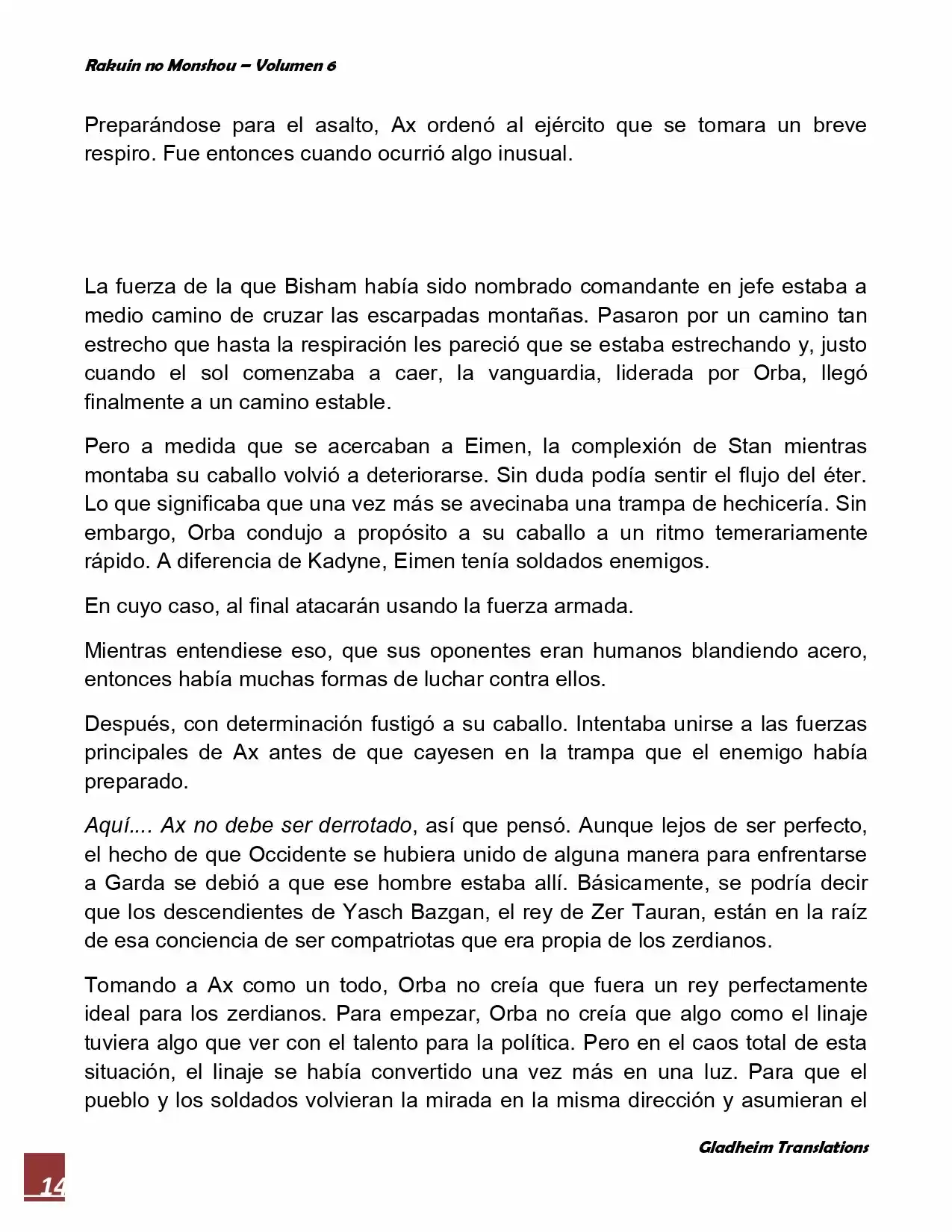 Rakuin No Monshou (Novela) - Capítulo 47 - Página 14 - LectorTMOo