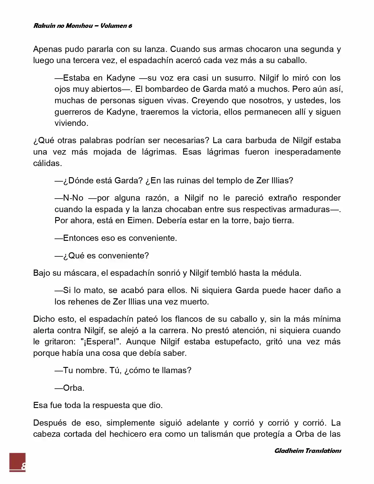 Rakuin No Monshou (Novela) - Capítulo 48 - Página 8 - LectorTMOo