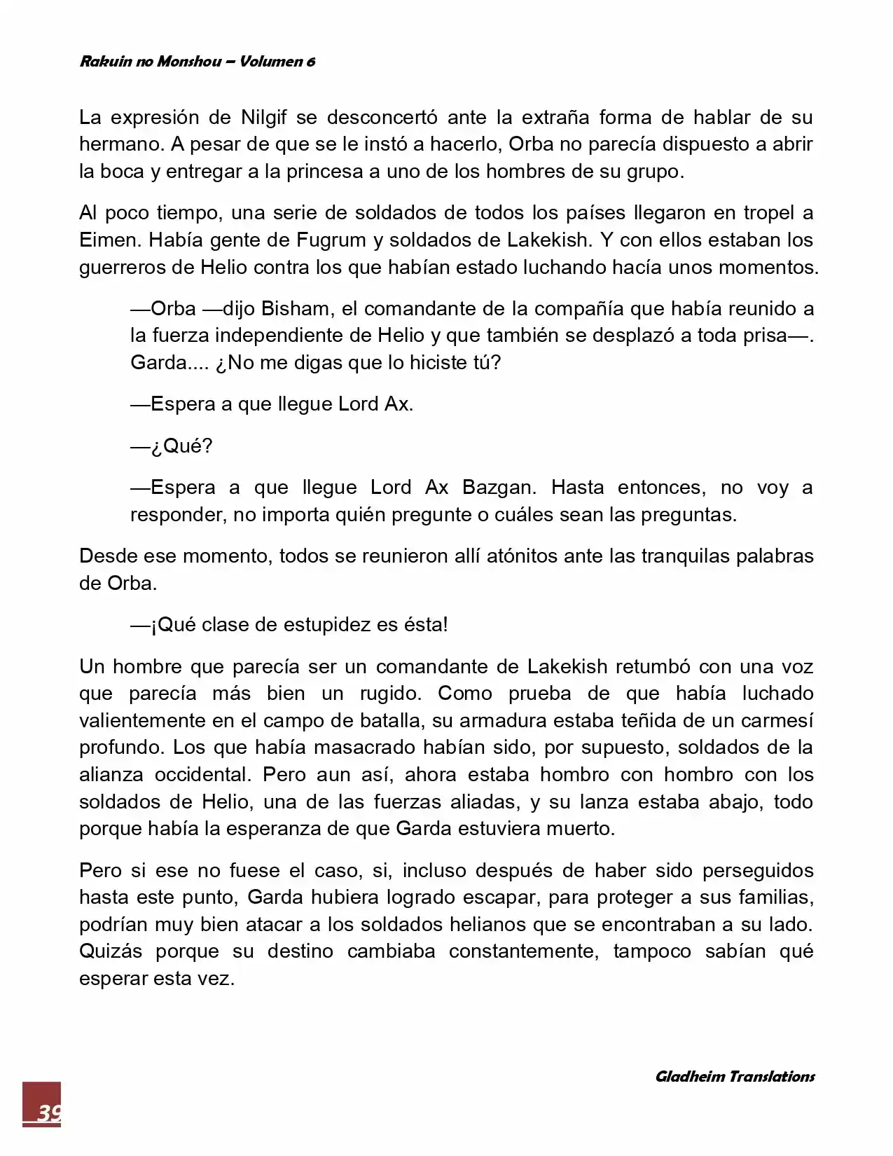 Rakuin No Monshou (Novela) - Capítulo 48 - Página 39 - LectorTMOo