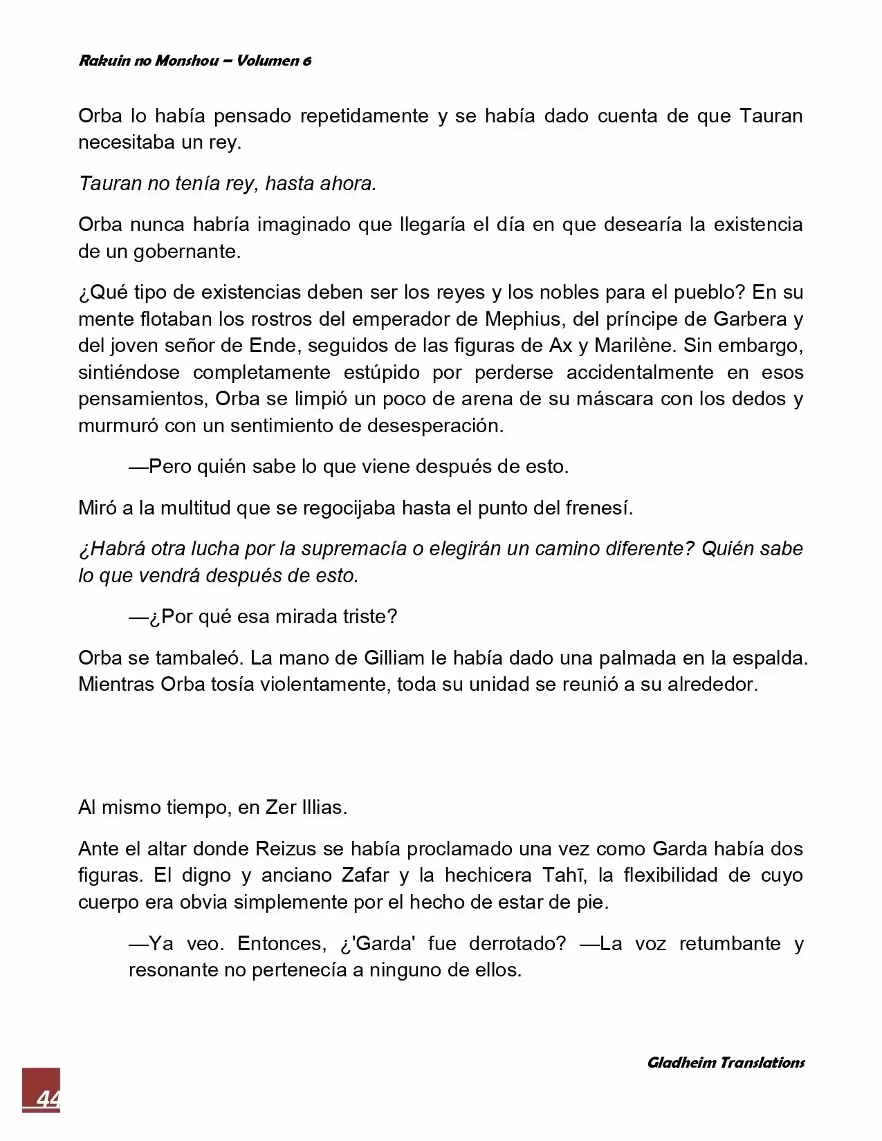 Rakuin No Monshou (Novela) - Capítulo 48 - Página 44 - LectorTMOo