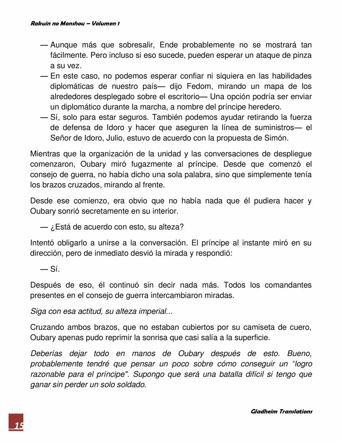 Rakuin No Monshou (Novela) - Capítulo 5 - Página 15 - LectorTMOo