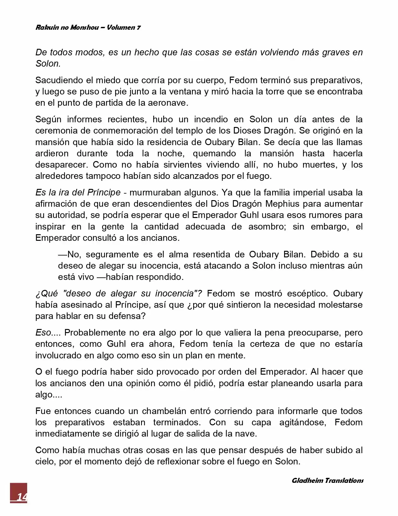 Rakuin No Monshou (Novela) - Capítulo 50 - Página 14 - LectorTMOo