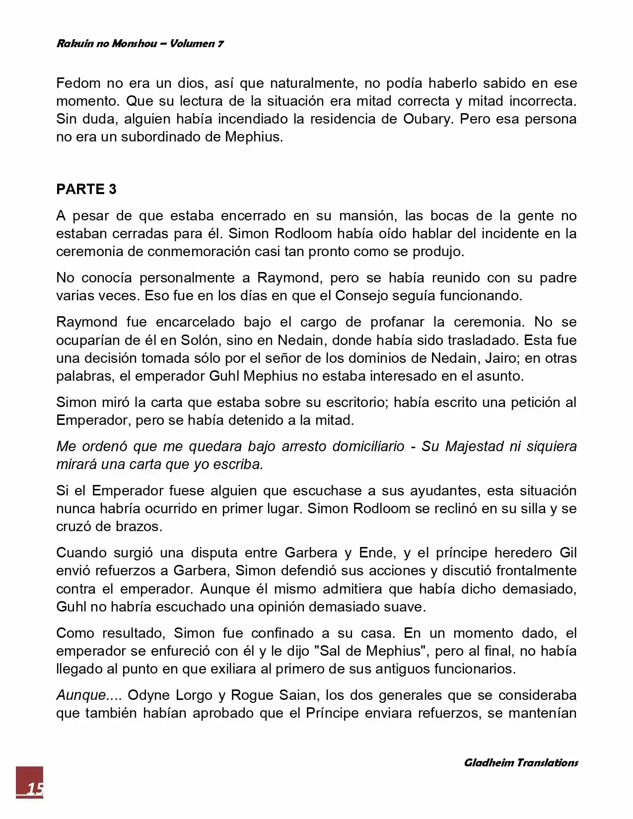 Rakuin No Monshou (Novela) - Capítulo 50 - Página 15 - LectorTMOo