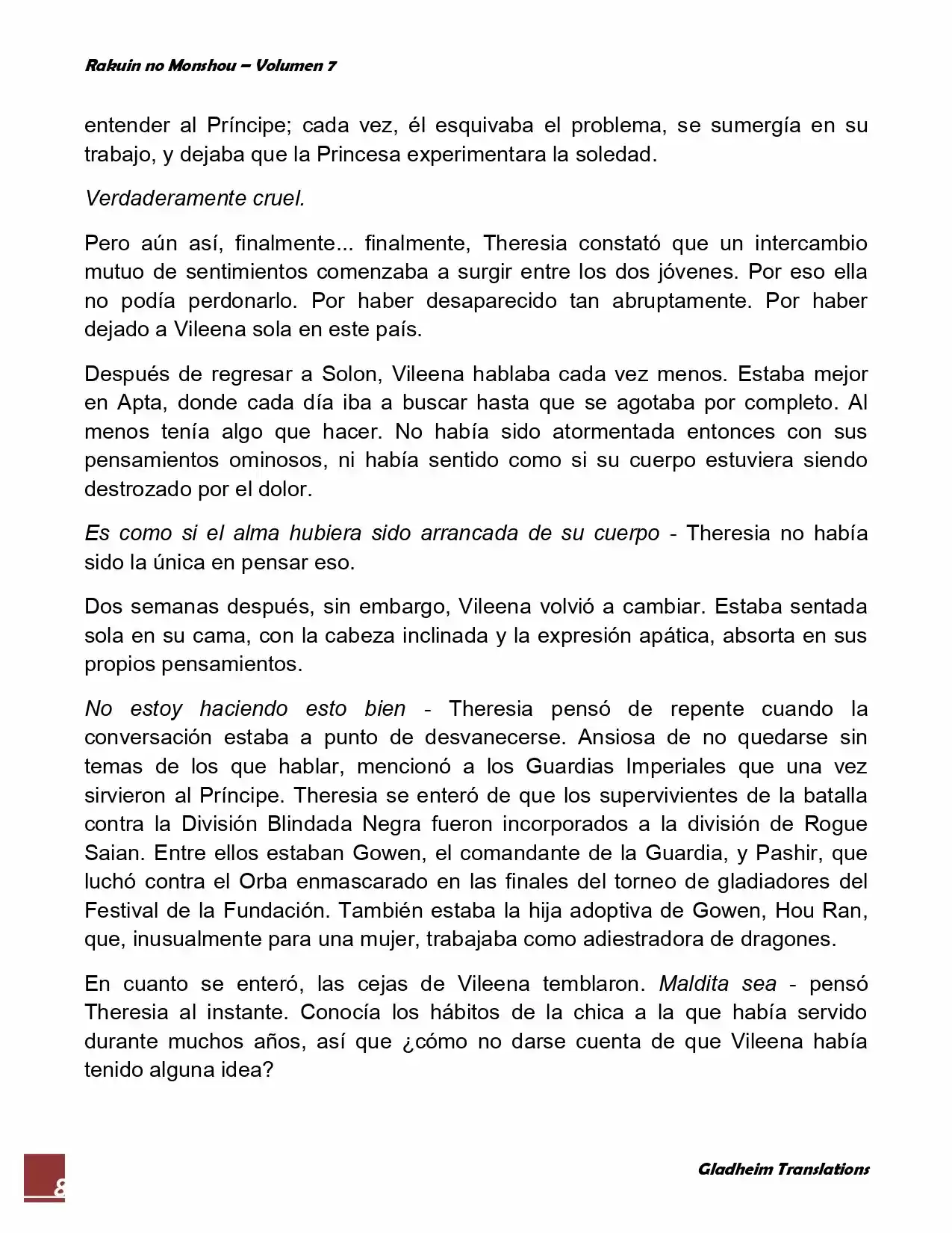 Rakuin No Monshou (Novela) - Capítulo 51 - Página 8 - LectorTMOo