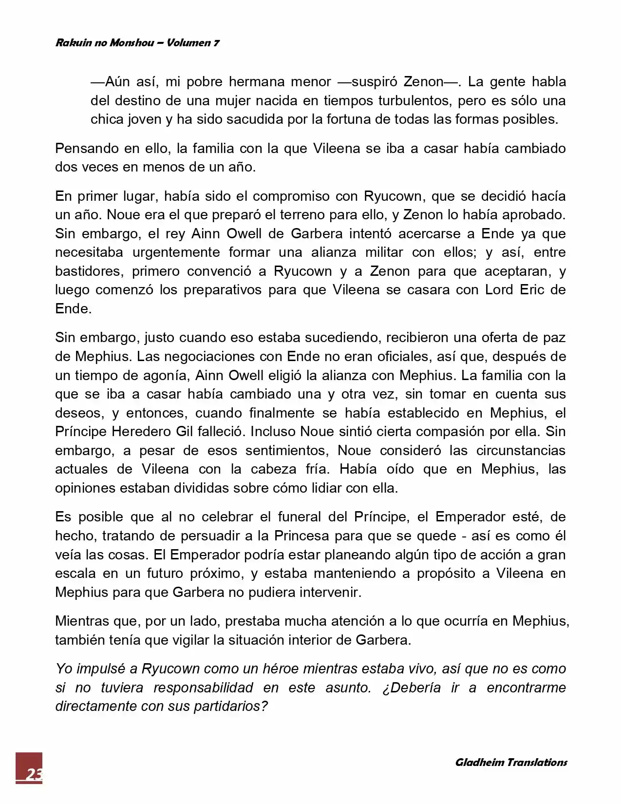 Rakuin No Monshou (Novela) - Capítulo 51 - Página 23 - LectorTMOo