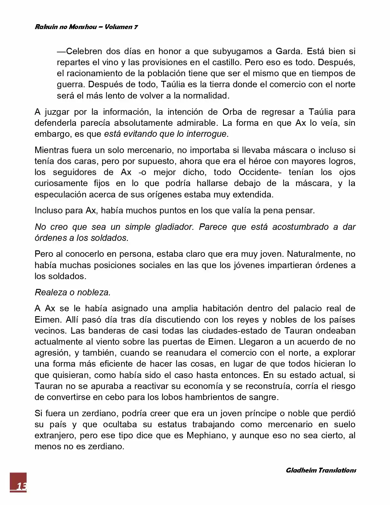 Rakuin No Monshou (Novela) - Capítulo 52 - Página 13 - LectorTMOo