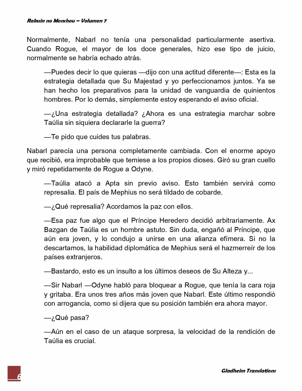 Rakuin No Monshou (Novela) - Capítulo 54 - Página 6 - LectorTMOo
