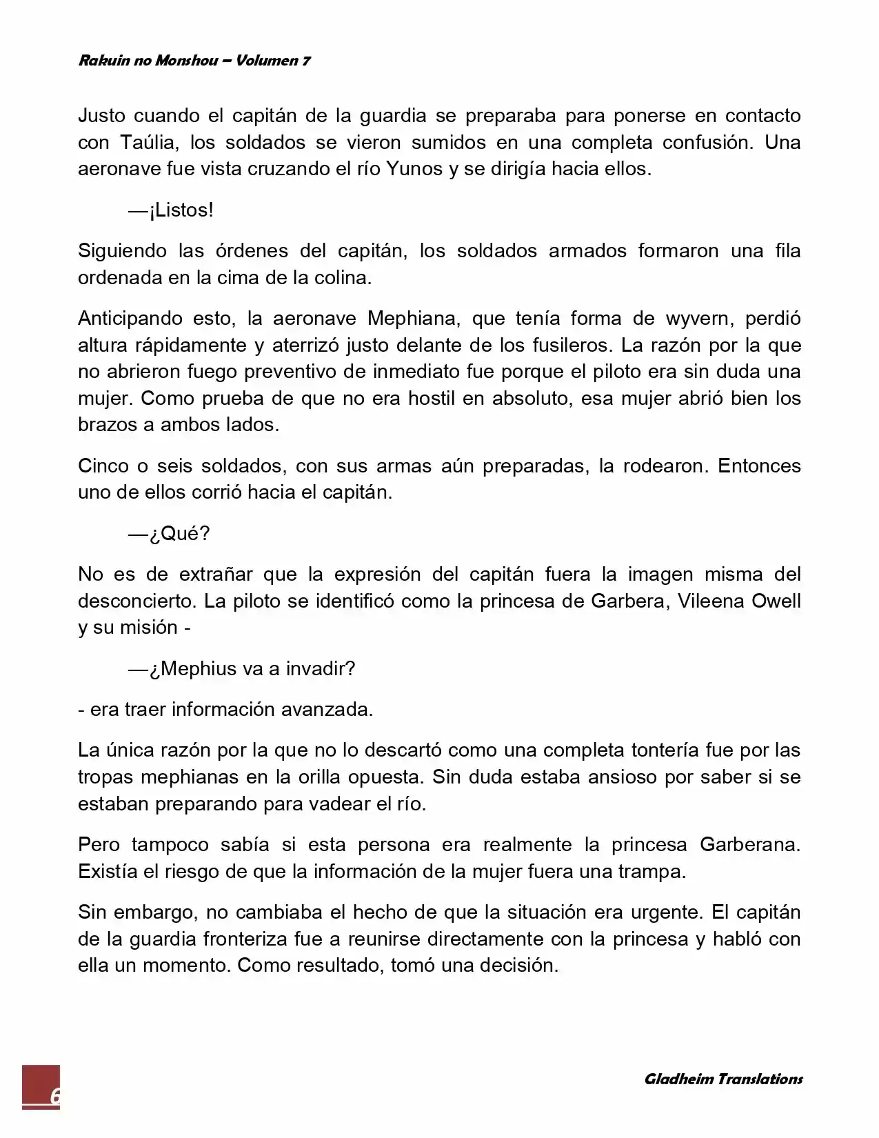 Rakuin No Monshou (Novela) - Capítulo 55 - Página 6 - LectorTMOo