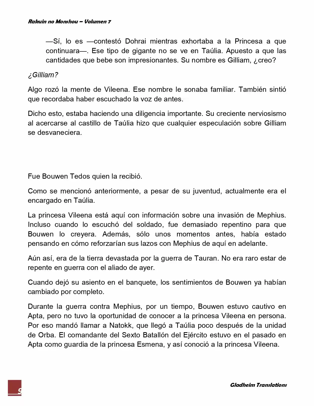 Rakuin No Monshou (Novela) - Capítulo 55 - Página 9 - LectorTMOo