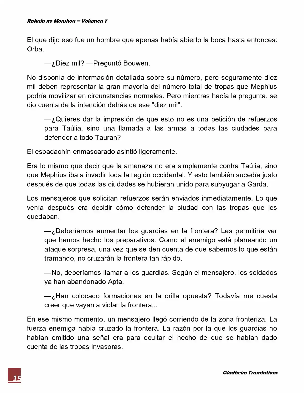 Rakuin No Monshou (Novela) - Capítulo 55 - Página 15 - LectorTMOo