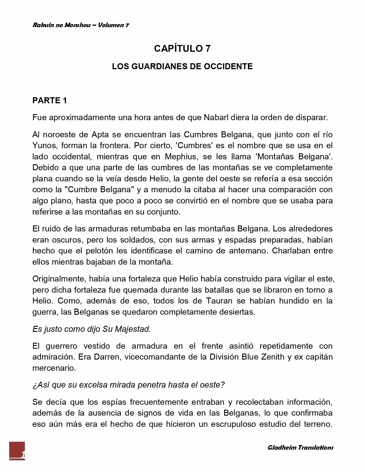 Rakuin No Monshou (Novela) - Capítulo 56 - Página 1 - LectorTMOo