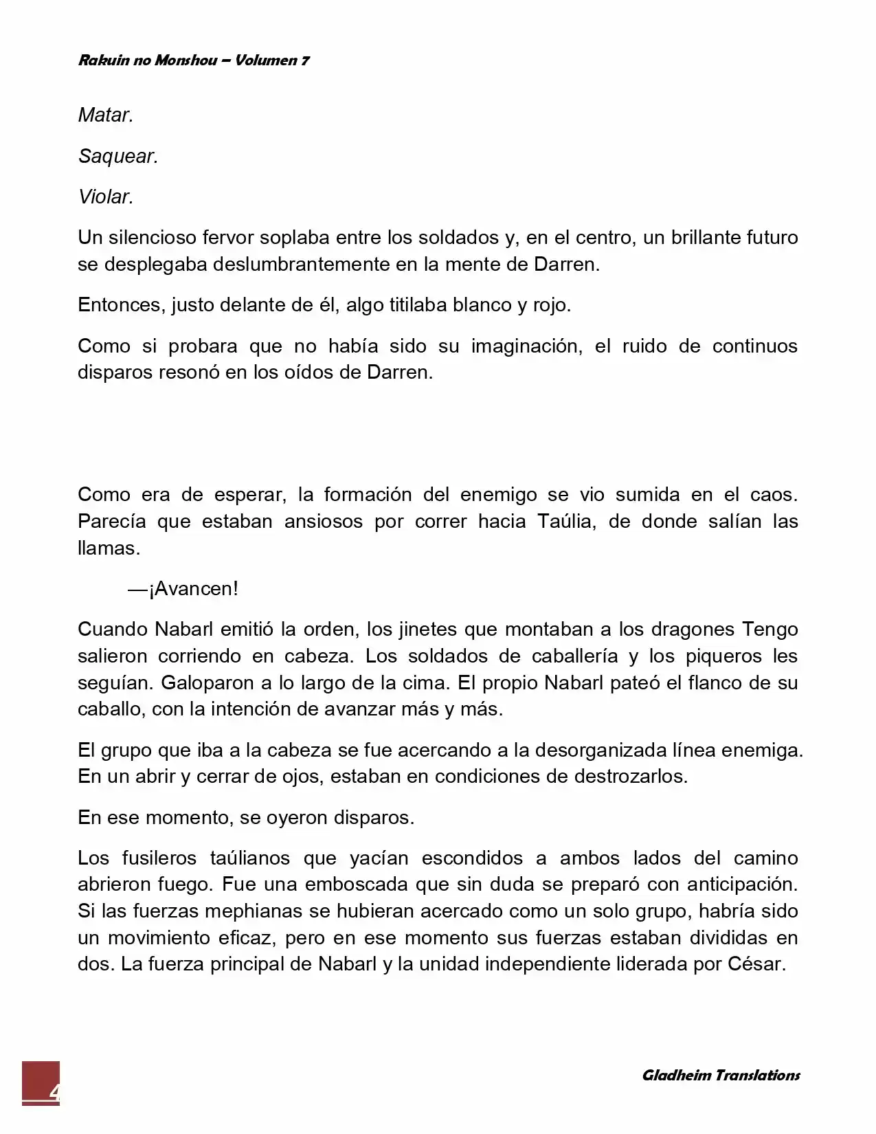 Rakuin No Monshou (Novela) - Capítulo 56 - Página 4 - LectorTMOo