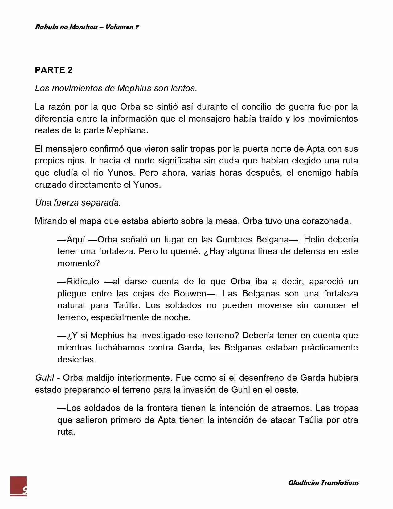 Rakuin No Monshou (Novela) - Capítulo 56 - Página 9 - LectorTMOo