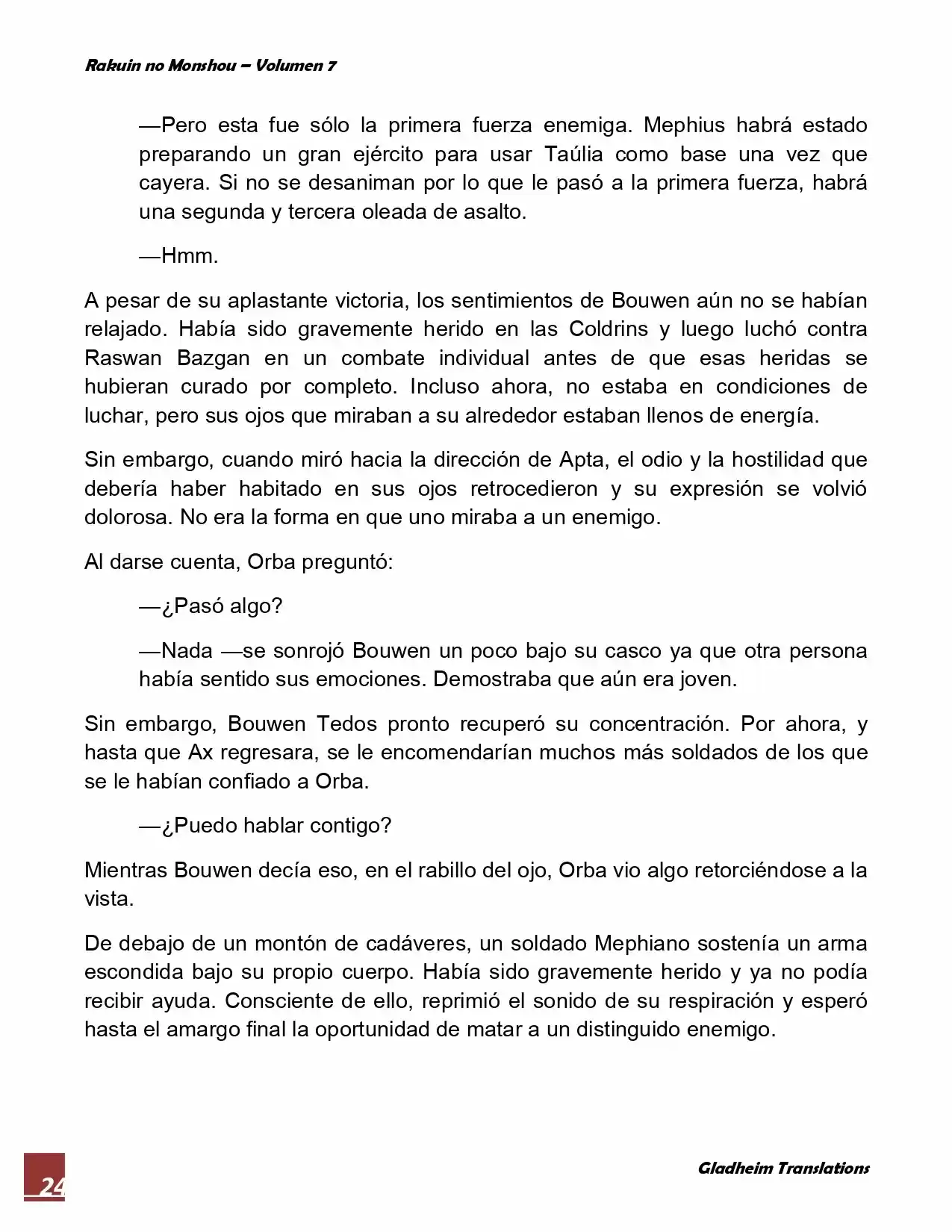 Rakuin No Monshou (Novela) - Capítulo 57 - Página 8 - LectorTMOo