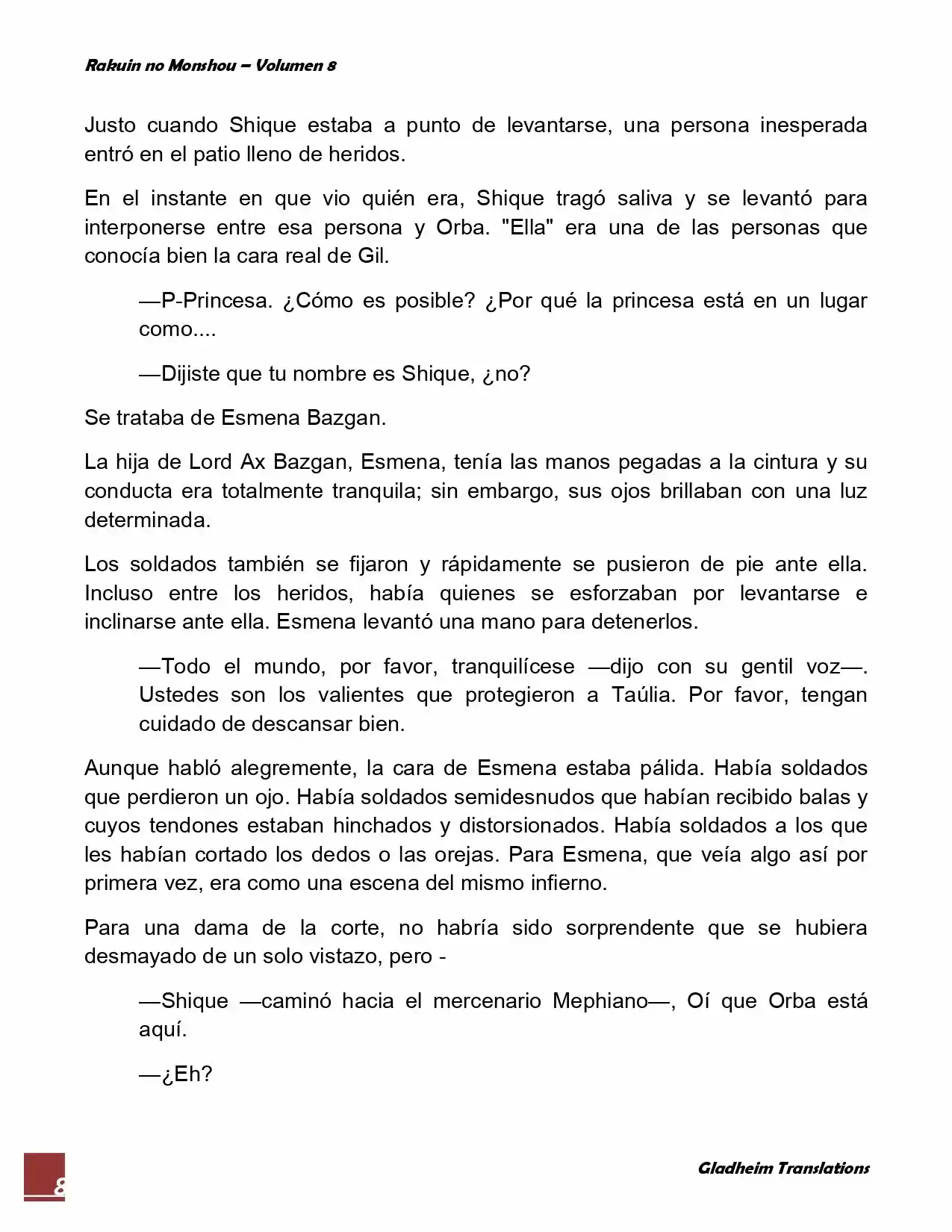 Rakuin No Monshou (Novela) - Capítulo 59 - Página 8 - LectorTMOo